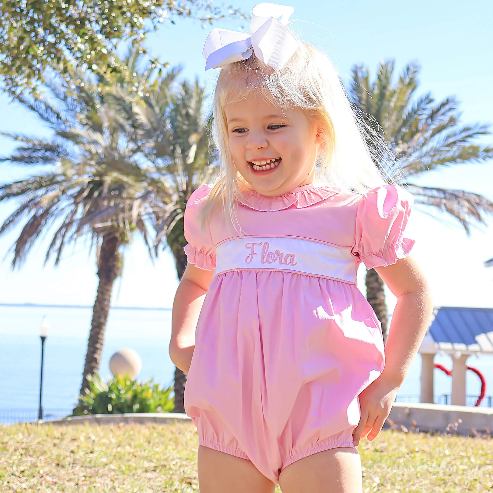 Light Pink Ruffle Collared Bubble - Image 2