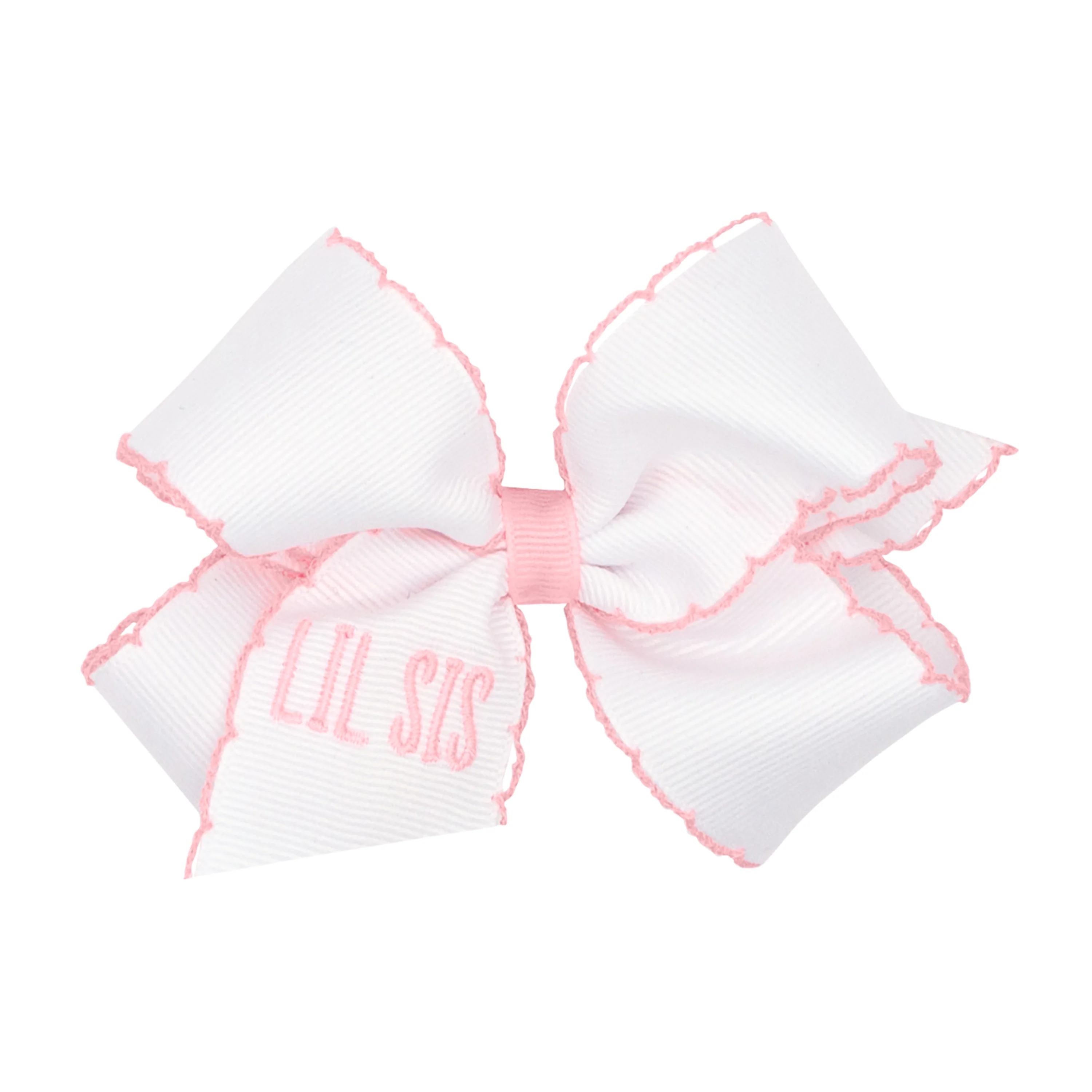 Lil Sis Embroidered Moonstitch Bow - Image 2