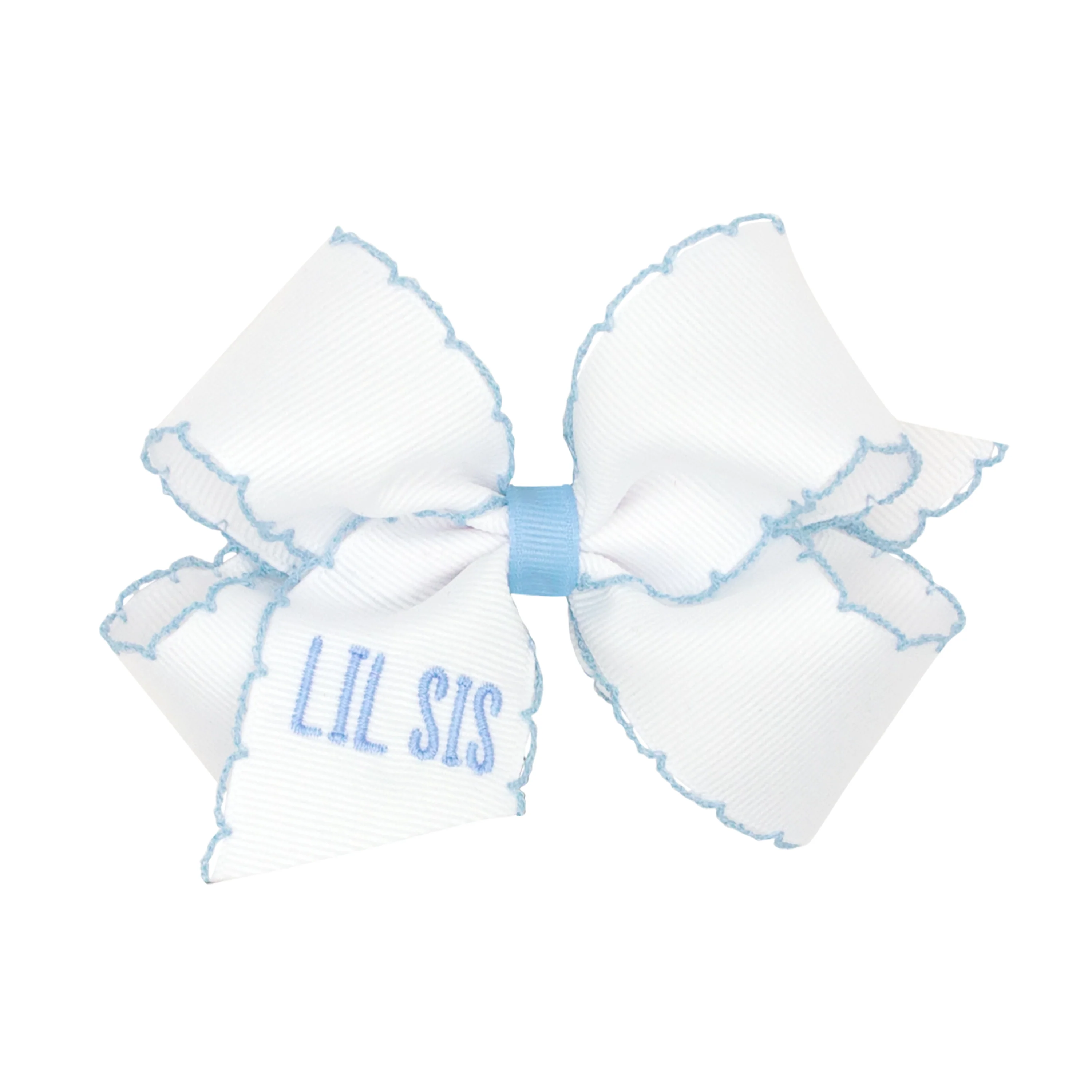 Lil Sis Embroidered Moonstitch Bow - Image 3