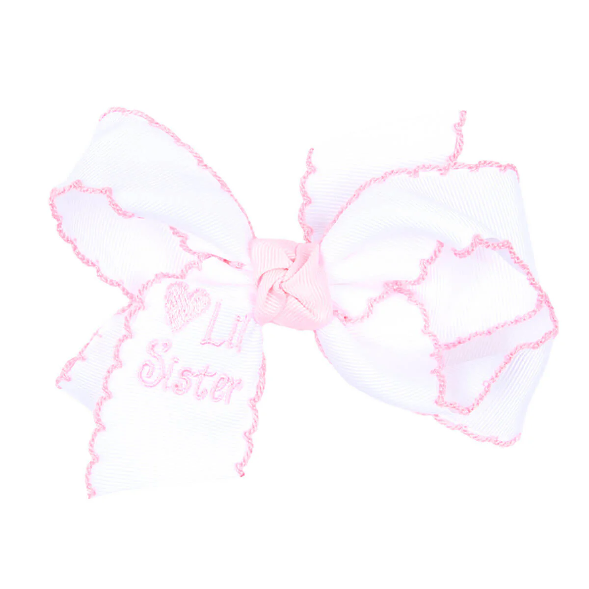 Lil Sister Embroidered Medium Knotted Bow - Image 3