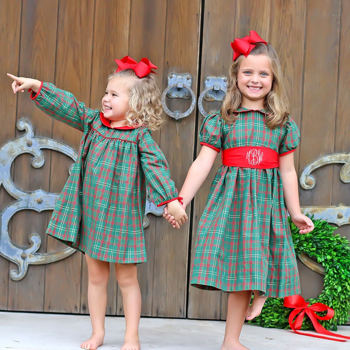 Christmas Green Plaid Lillian Dress - Image 5