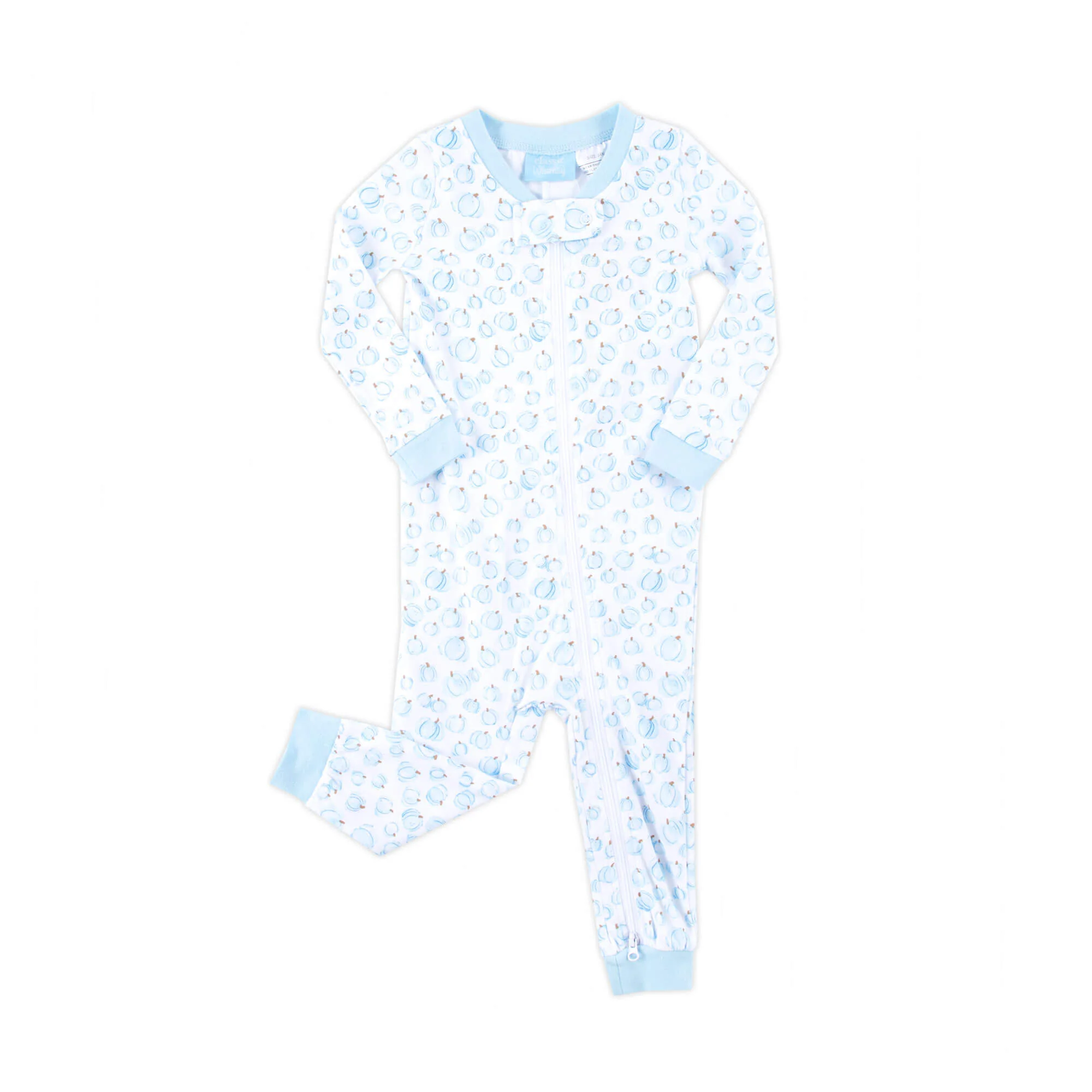Little Pumpkin Patch Blue Zip Sleeper - Image 2