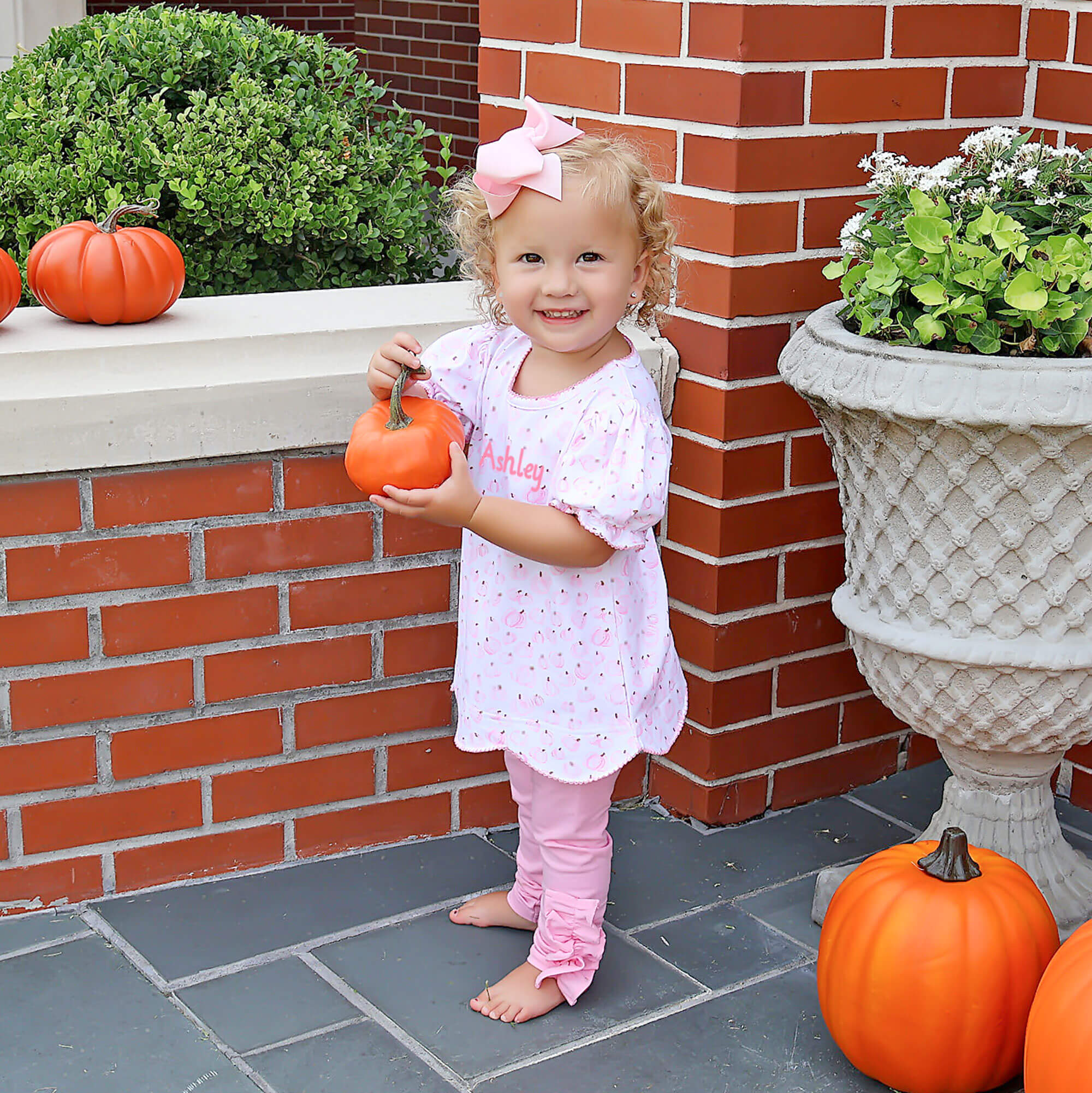 Little Pumpkin Patch Pink Legging Set - Image 2