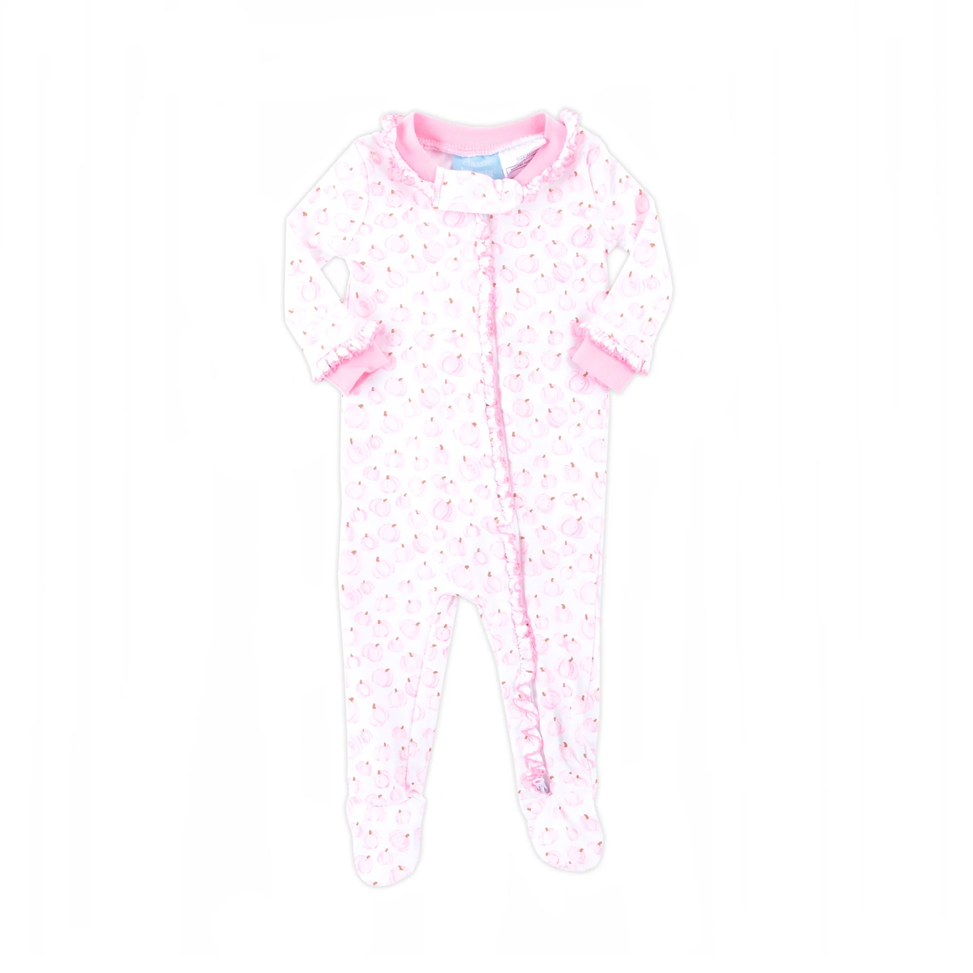 Little Pumpkin Patch Pink Zip Sleeper - Image 2