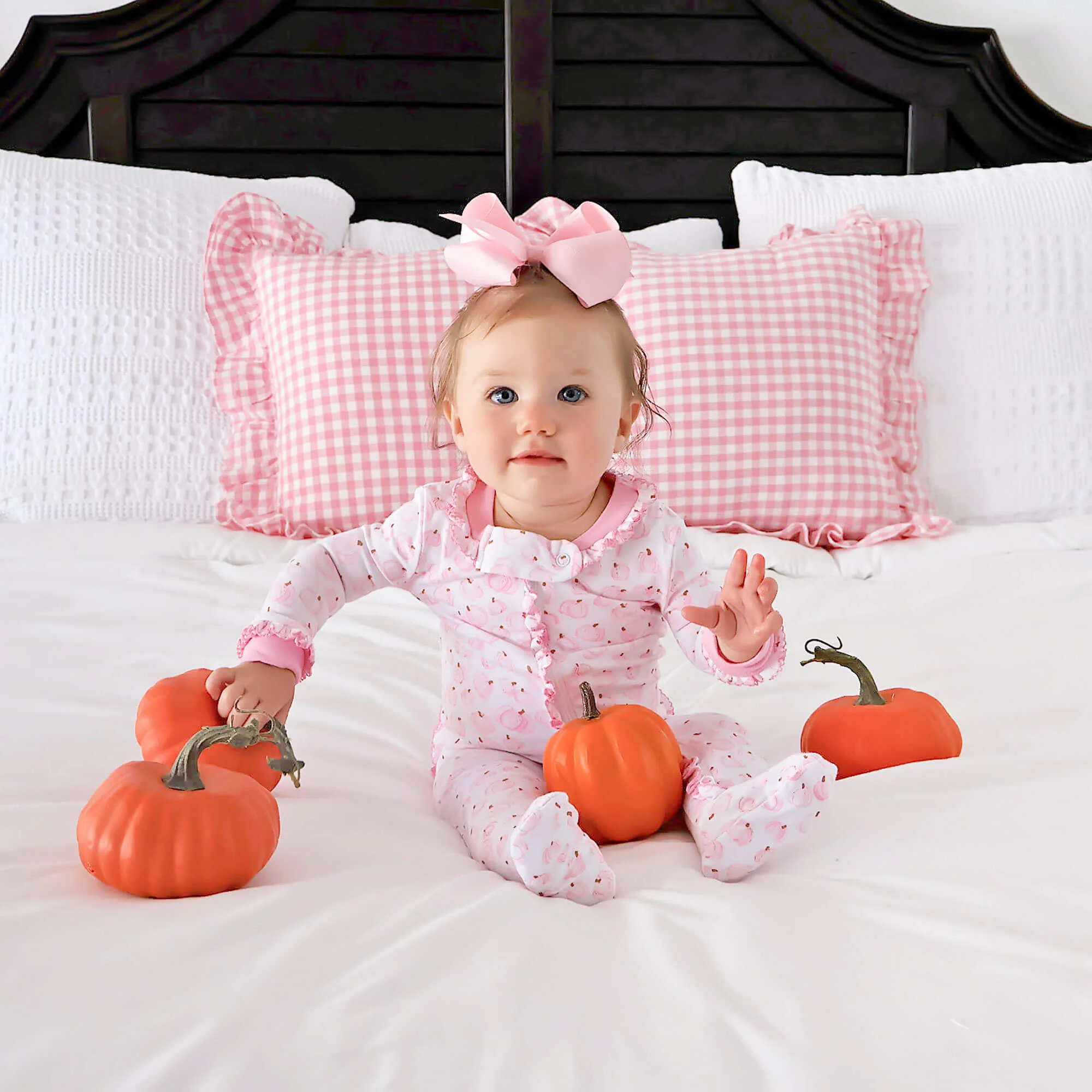 Little Pumpkin Patch Pink Zip Sleeper - Image 3