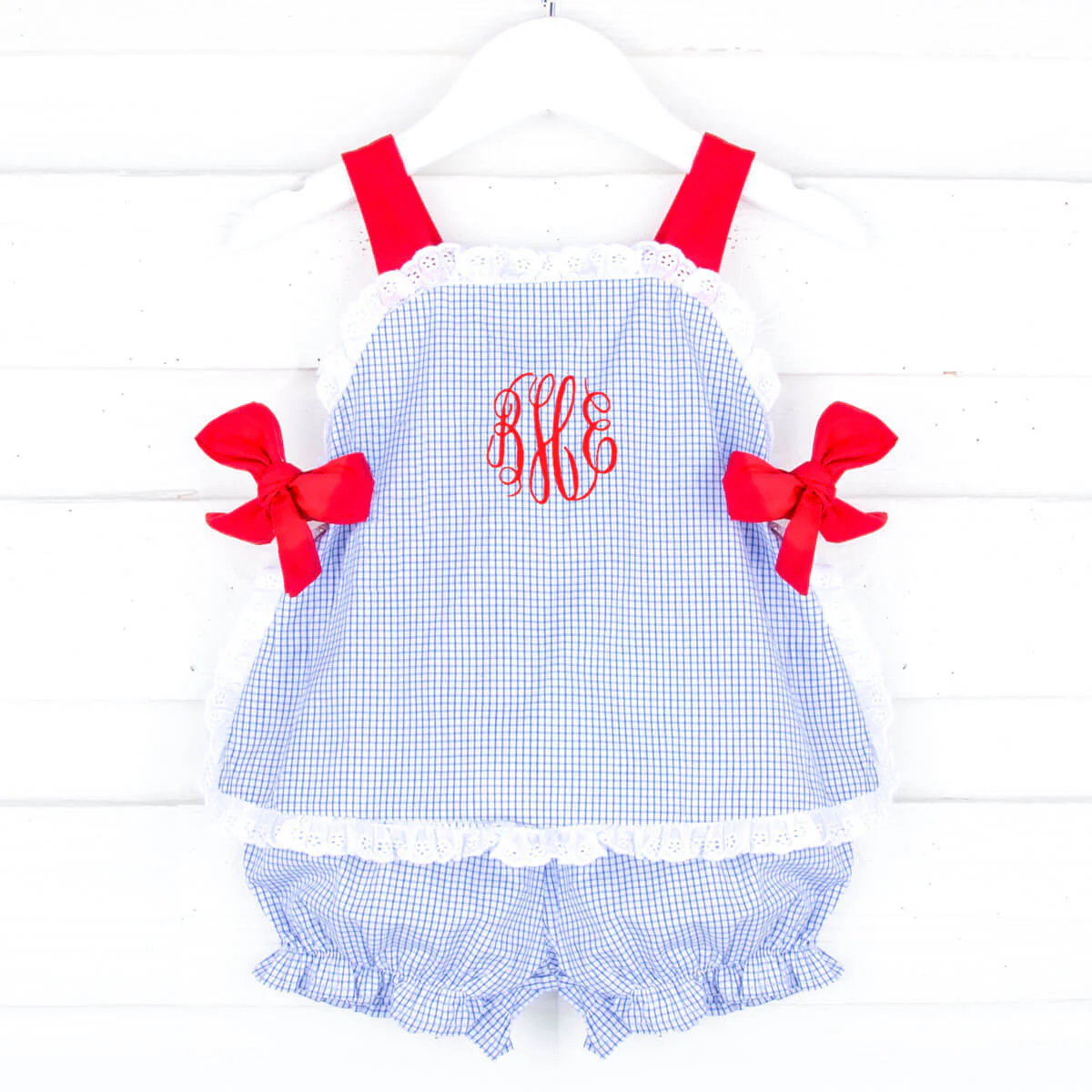 Royal Gingham Lydia Bloomer Set - Image 2