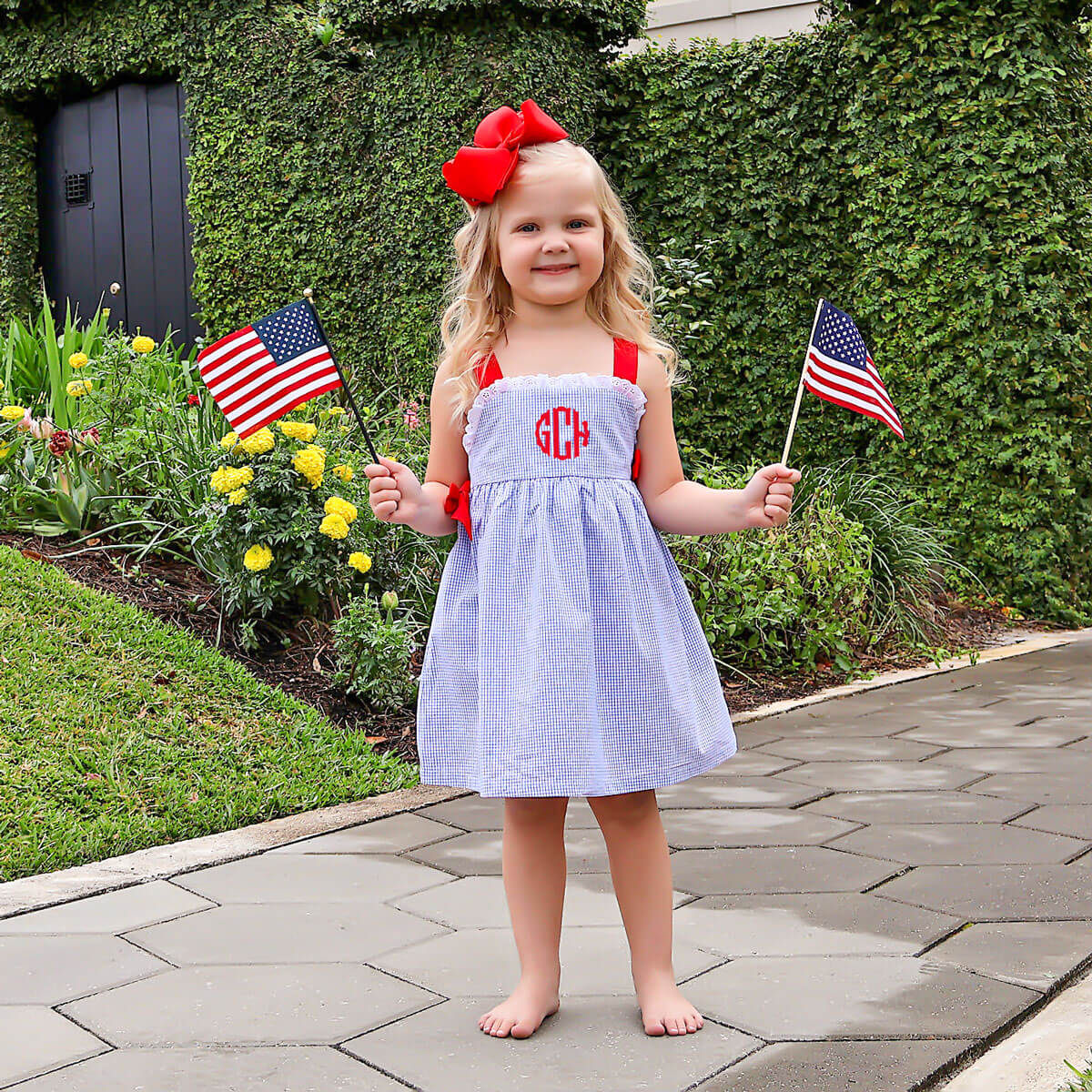 Royal Gingham Lydia Dress - Image 3