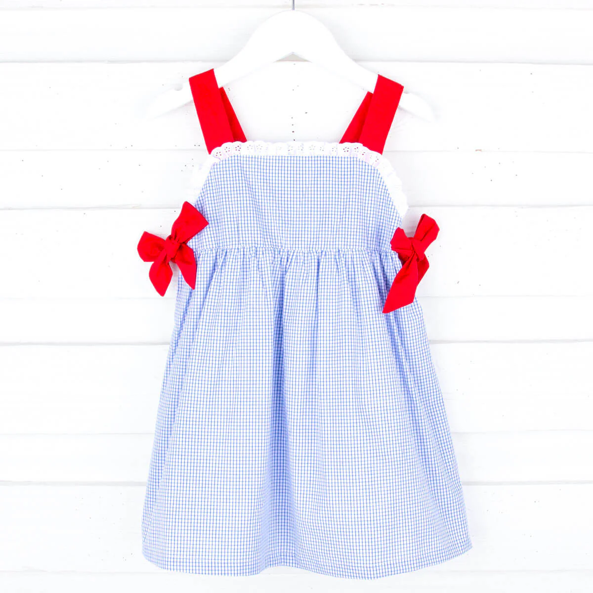 Royal Gingham Lydia Dress - Image 6