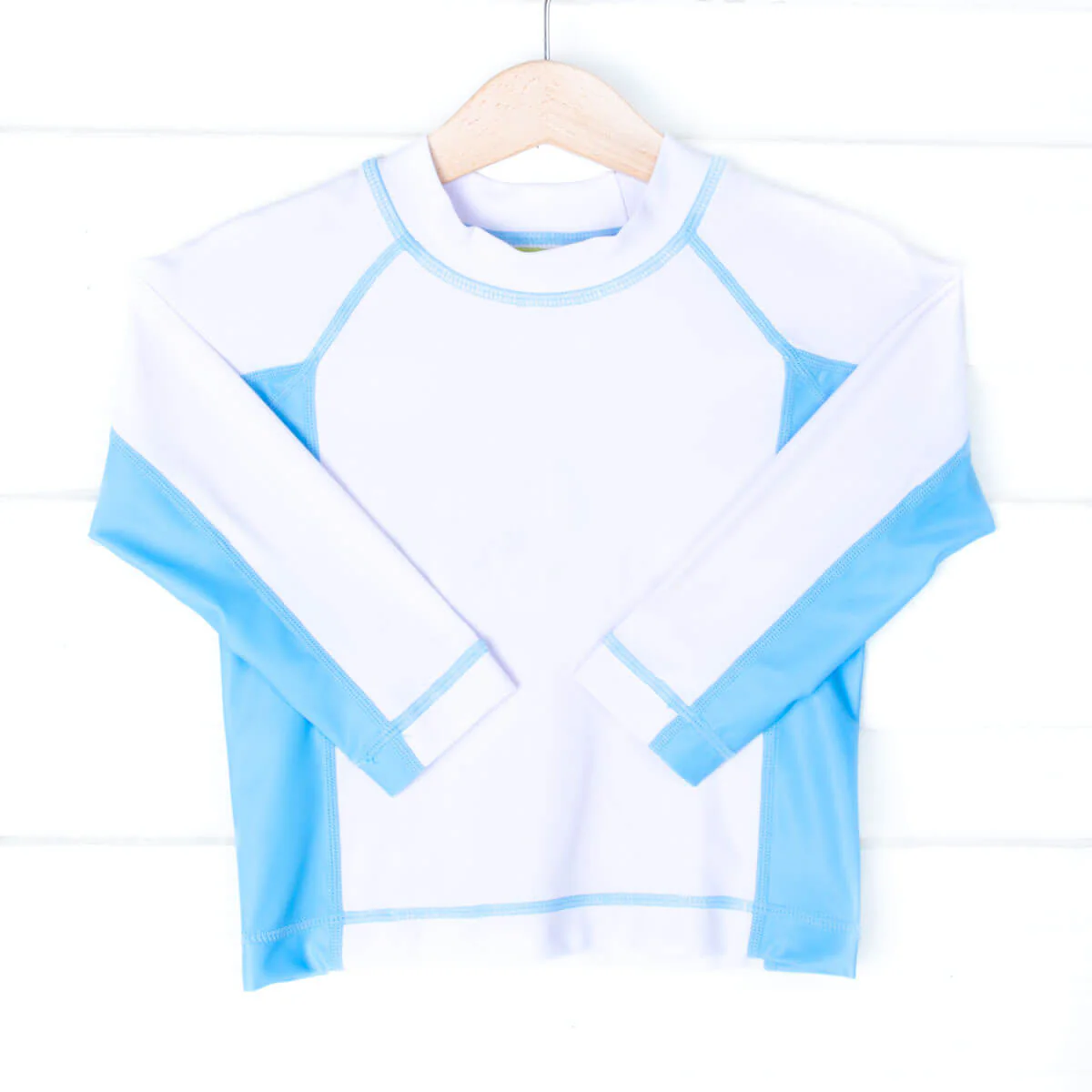 Long Sleeve Rash Guard White and Blue - Image 7