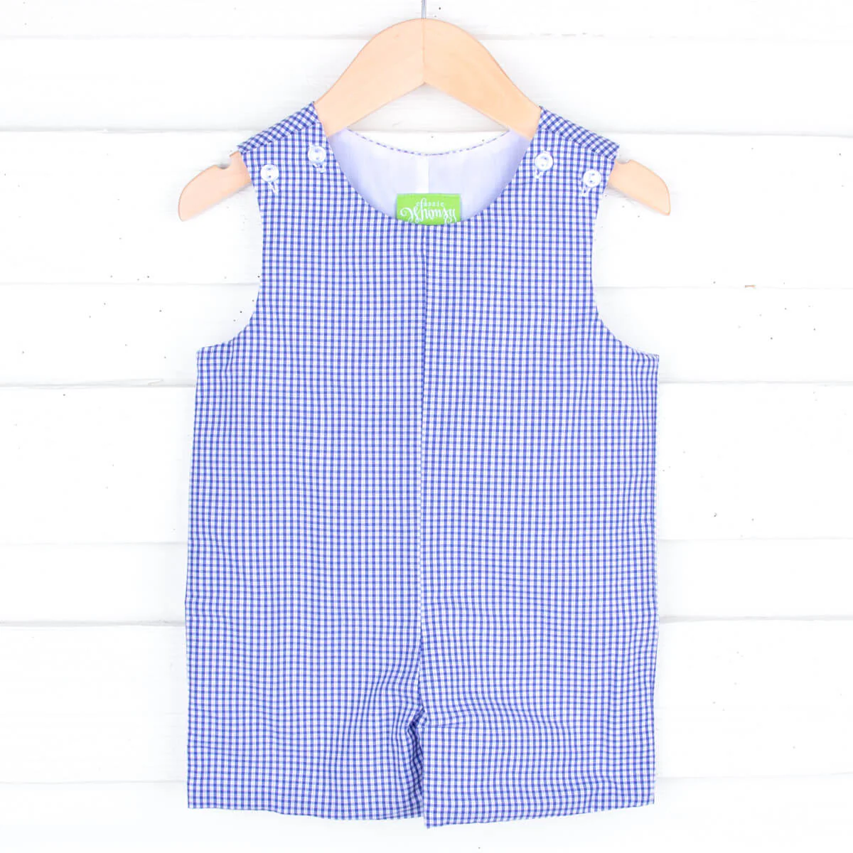 Royal Blue Gingham Jon Jon - Image 2