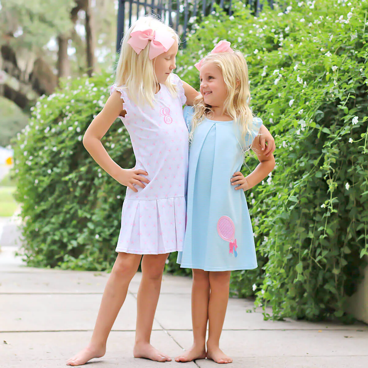 Tennis Appliqué Claire Dress Blue Stripe - Image 4