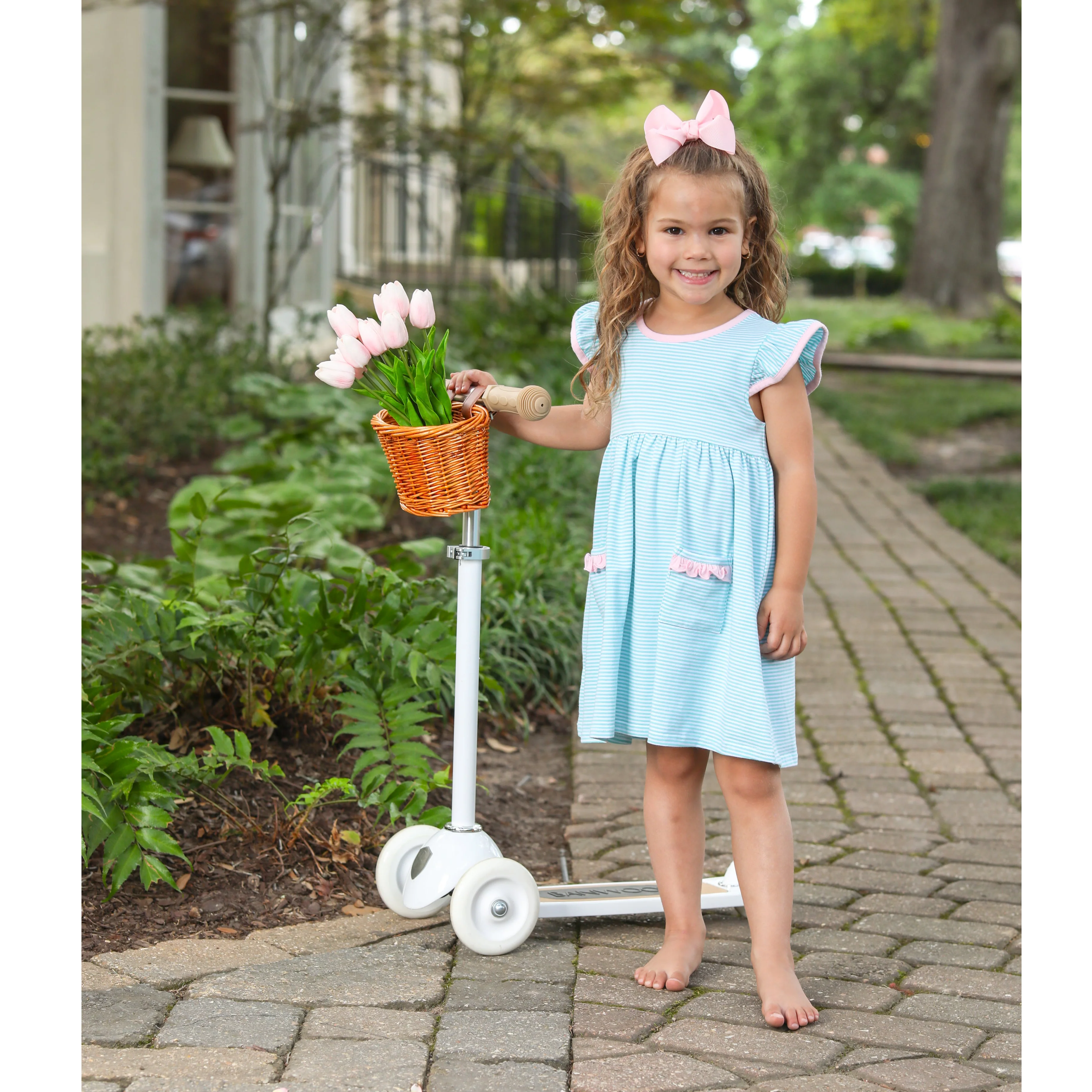 Lucy Mint Stripe Dress - Image 2