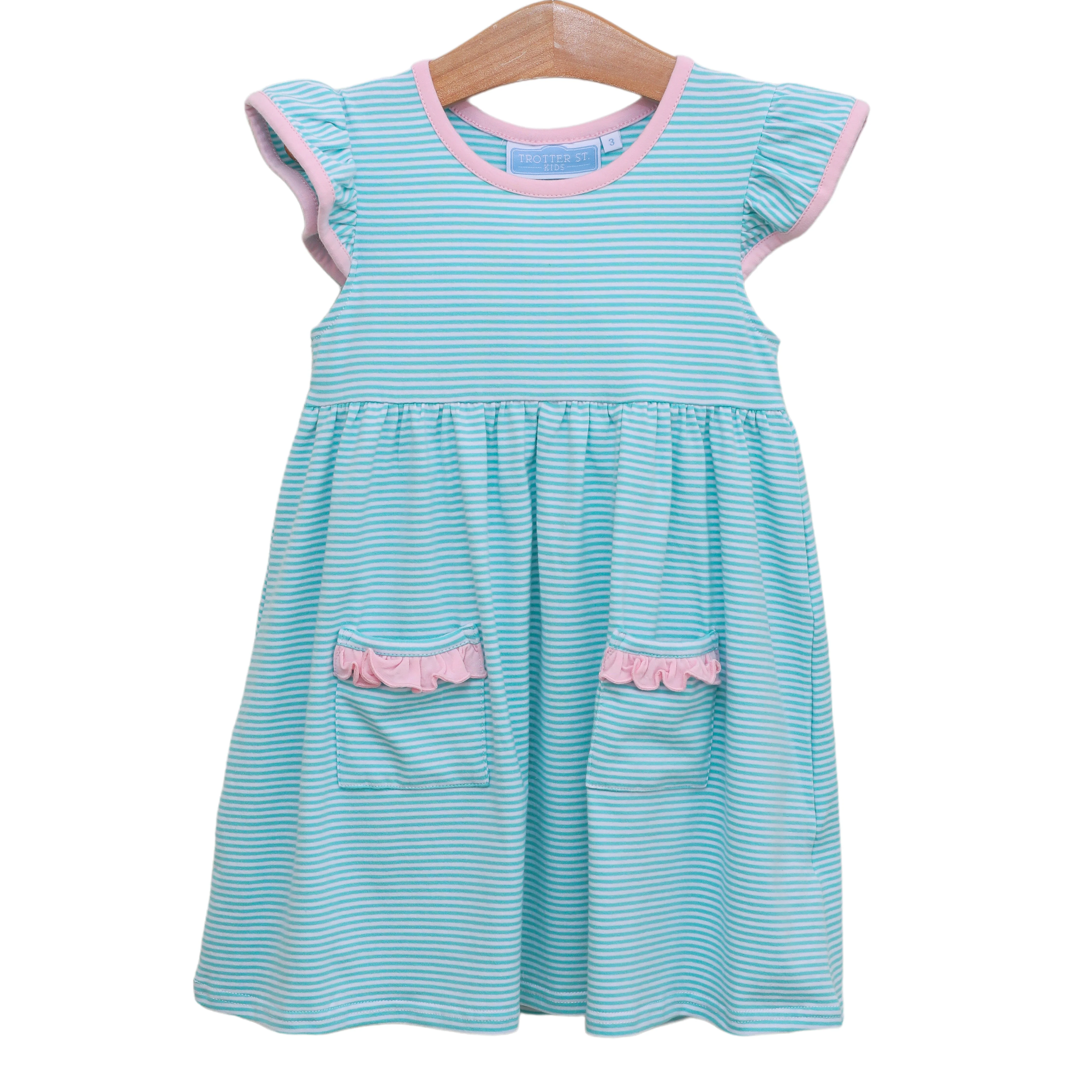 Lucy Mint Stripe Dress - Image 3
