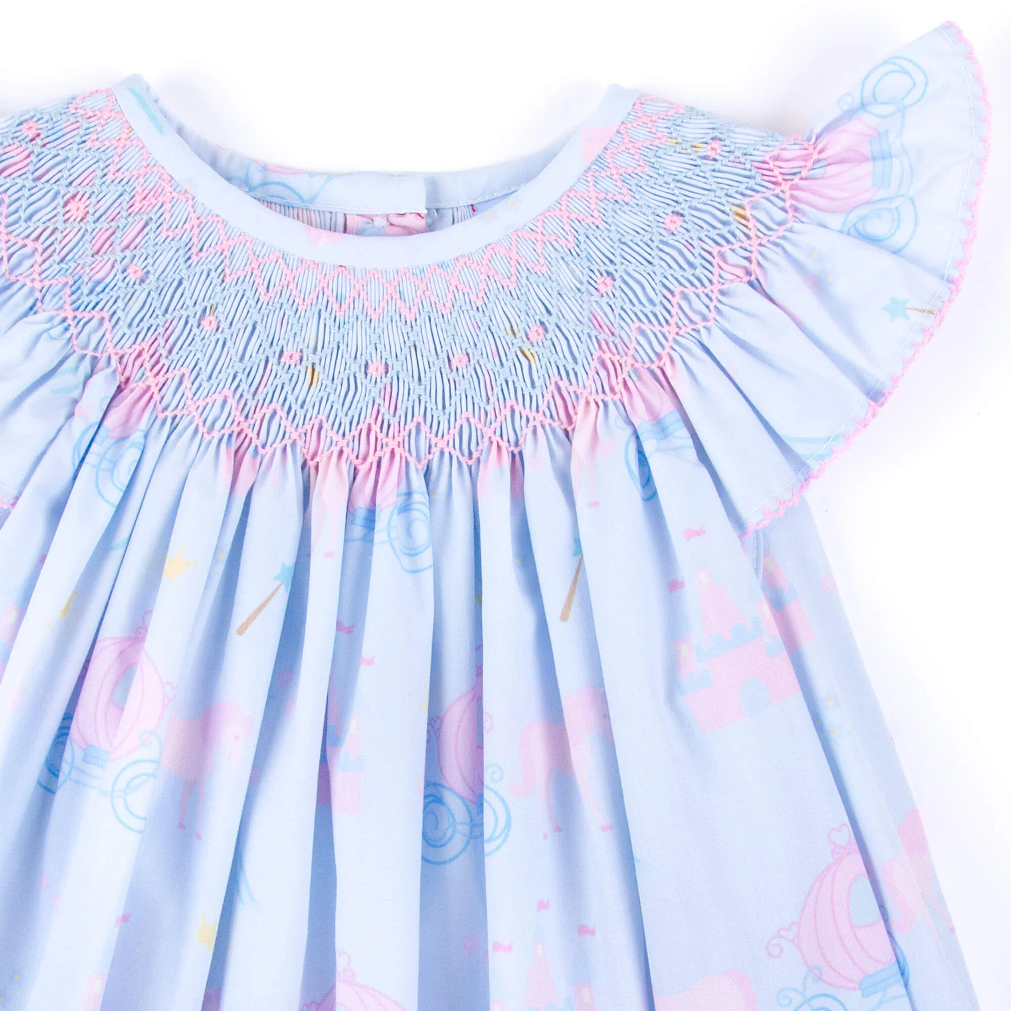 Magical Princess Light Blue Smocked Dress - Image 2