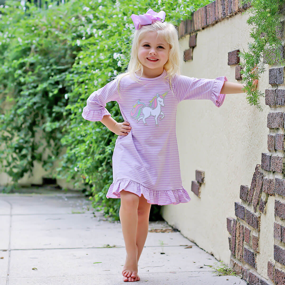 Magical Unicorn Ruffle Milly Dress - Image 3