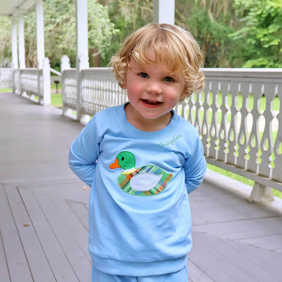 Mallard Applique Blue Jogger Set - Image 4