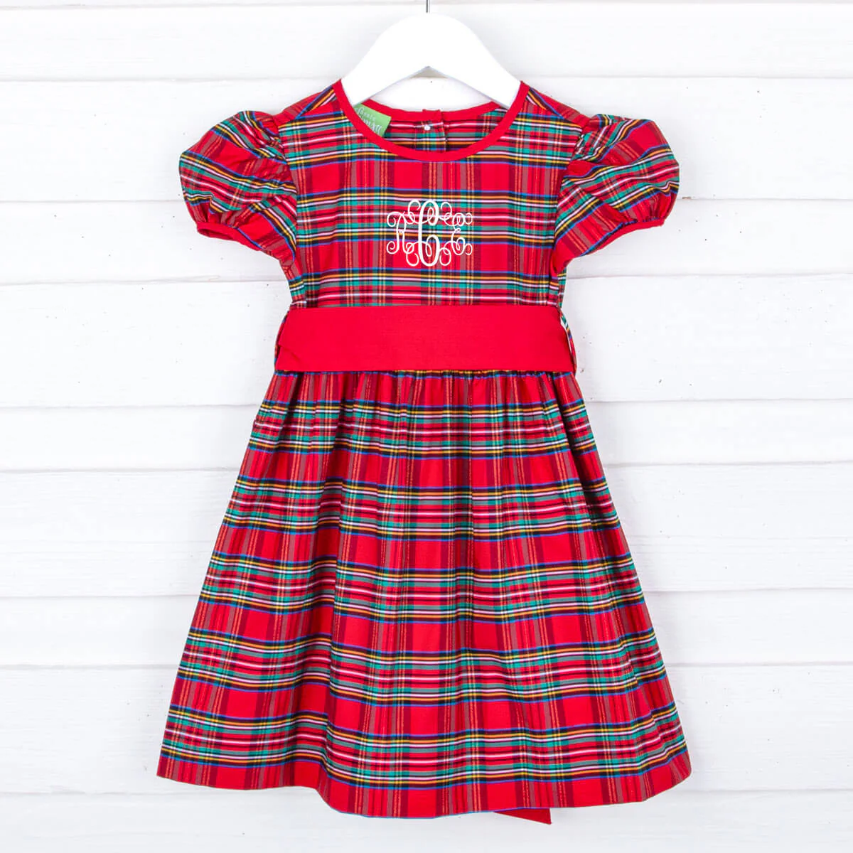 Manchester Plaid Red Sash Dress - Image 2