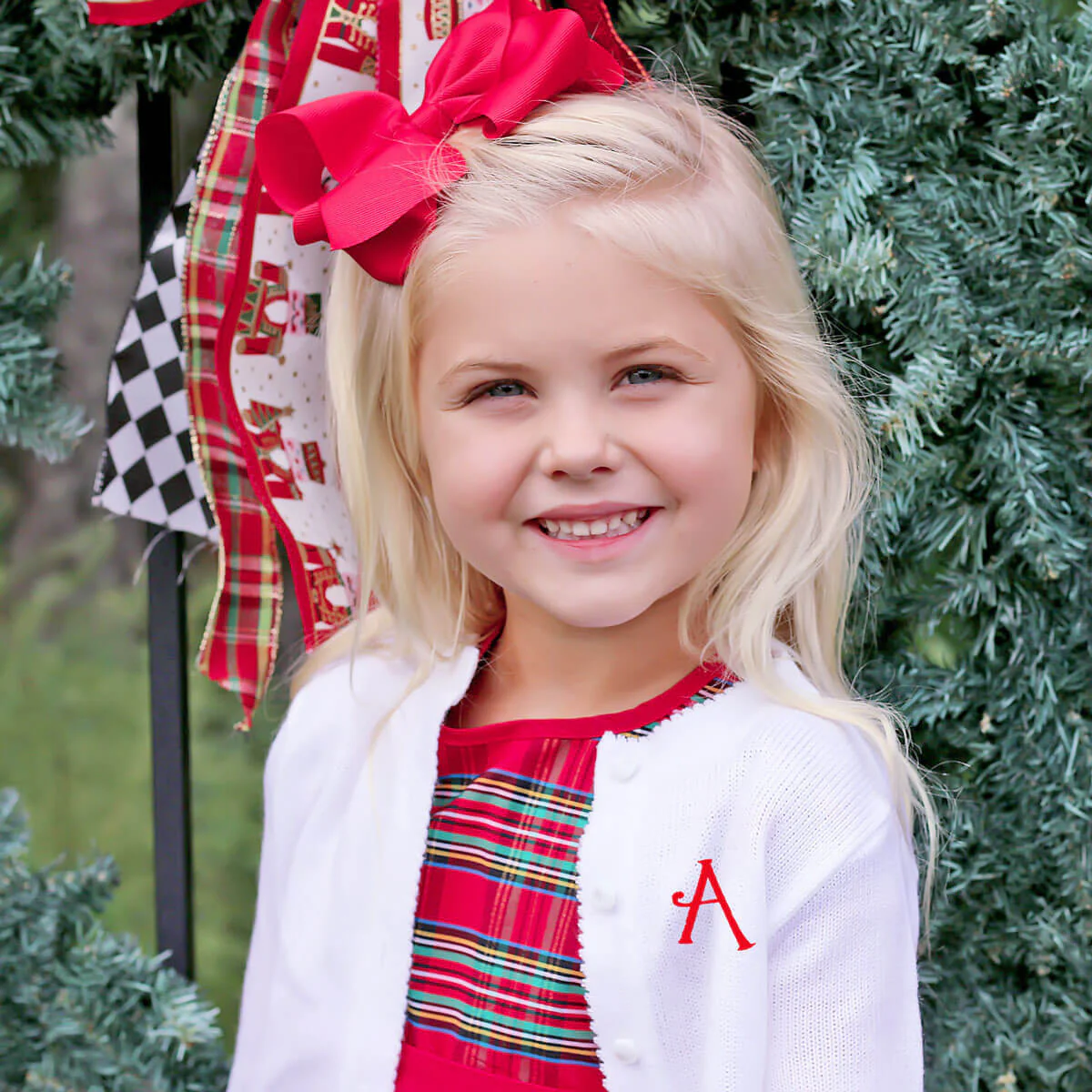 Manchester Plaid Red Sash Dress - Image 4