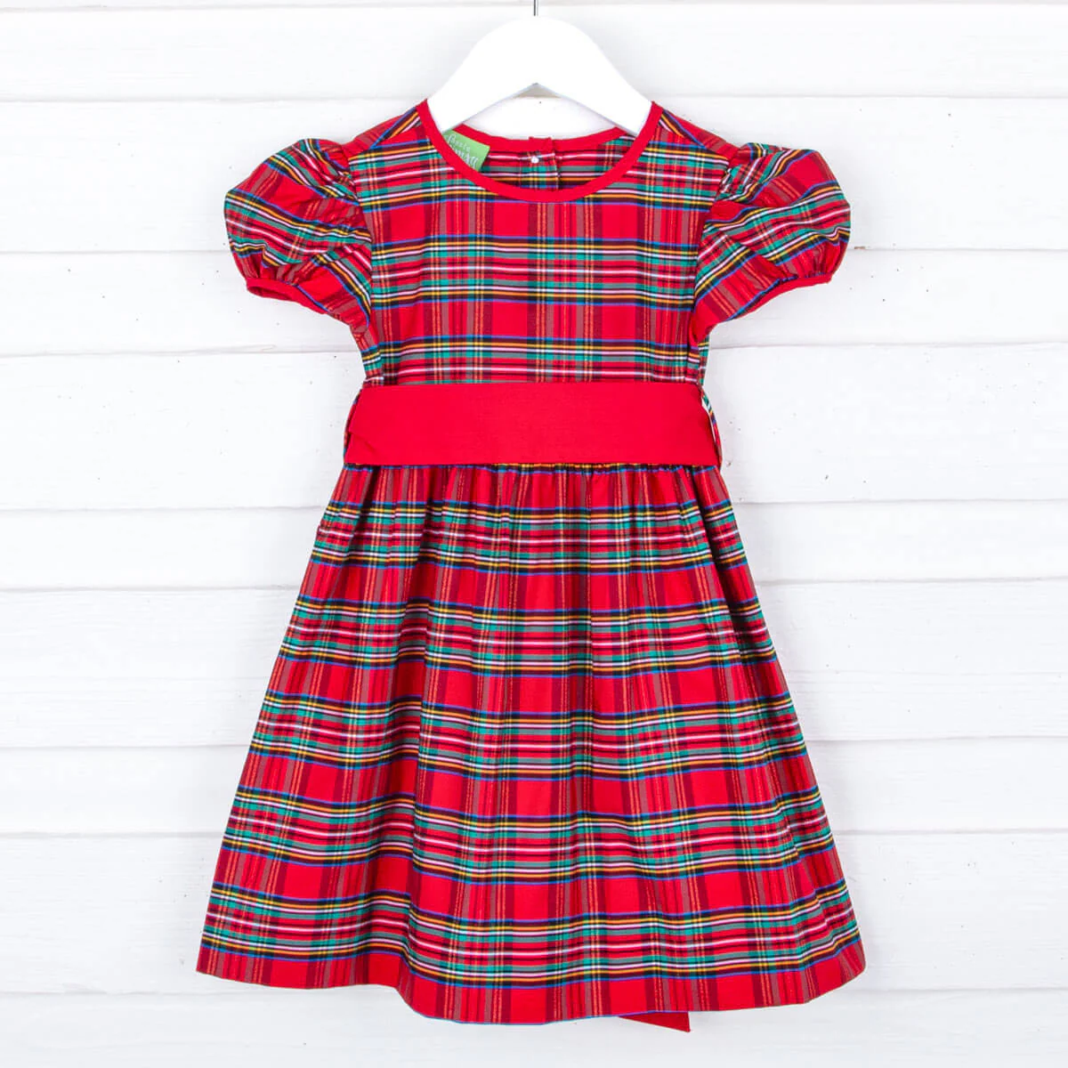Manchester Plaid Red Sash Dress - Image 8