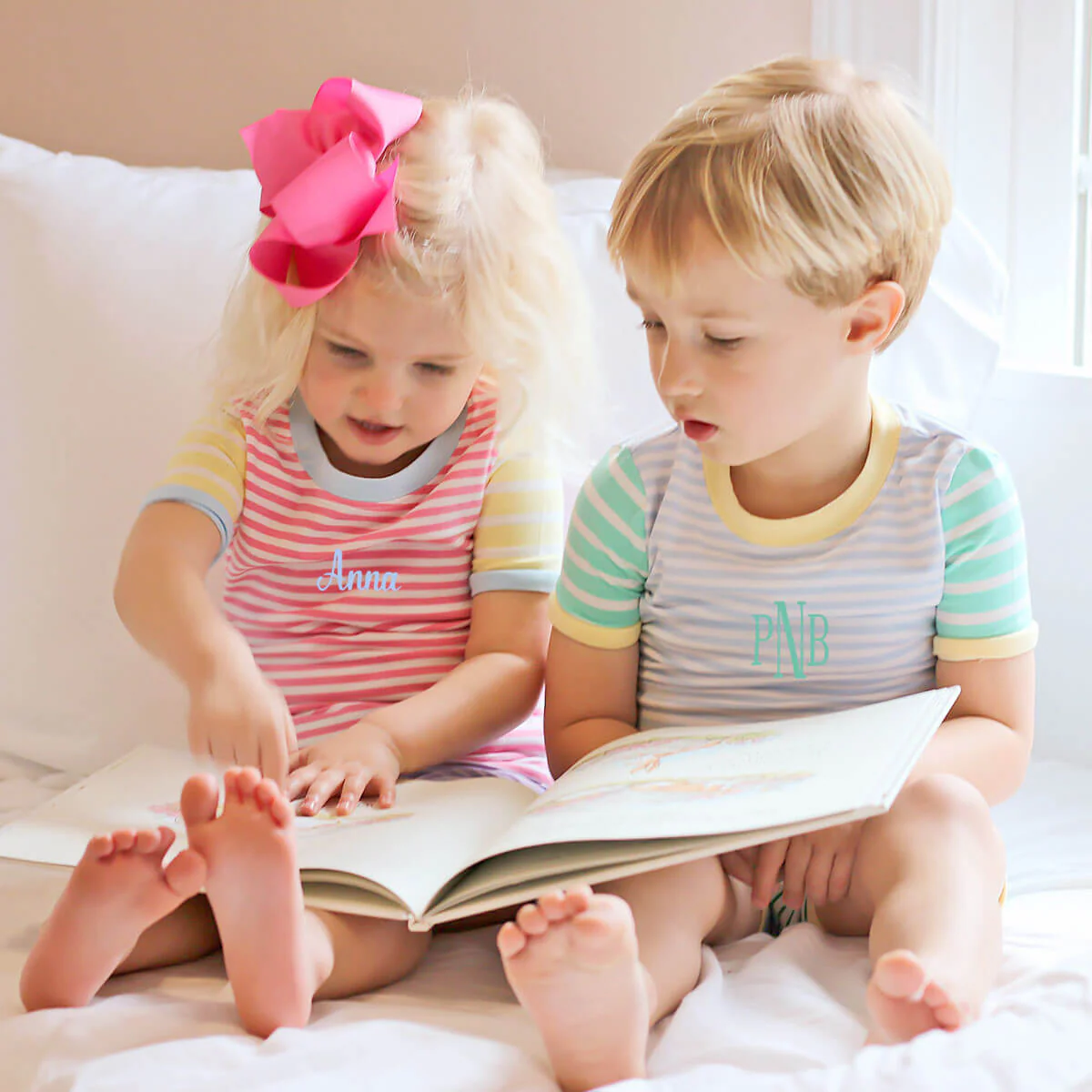 Colorblock Girl Short Pajamas - Image 6