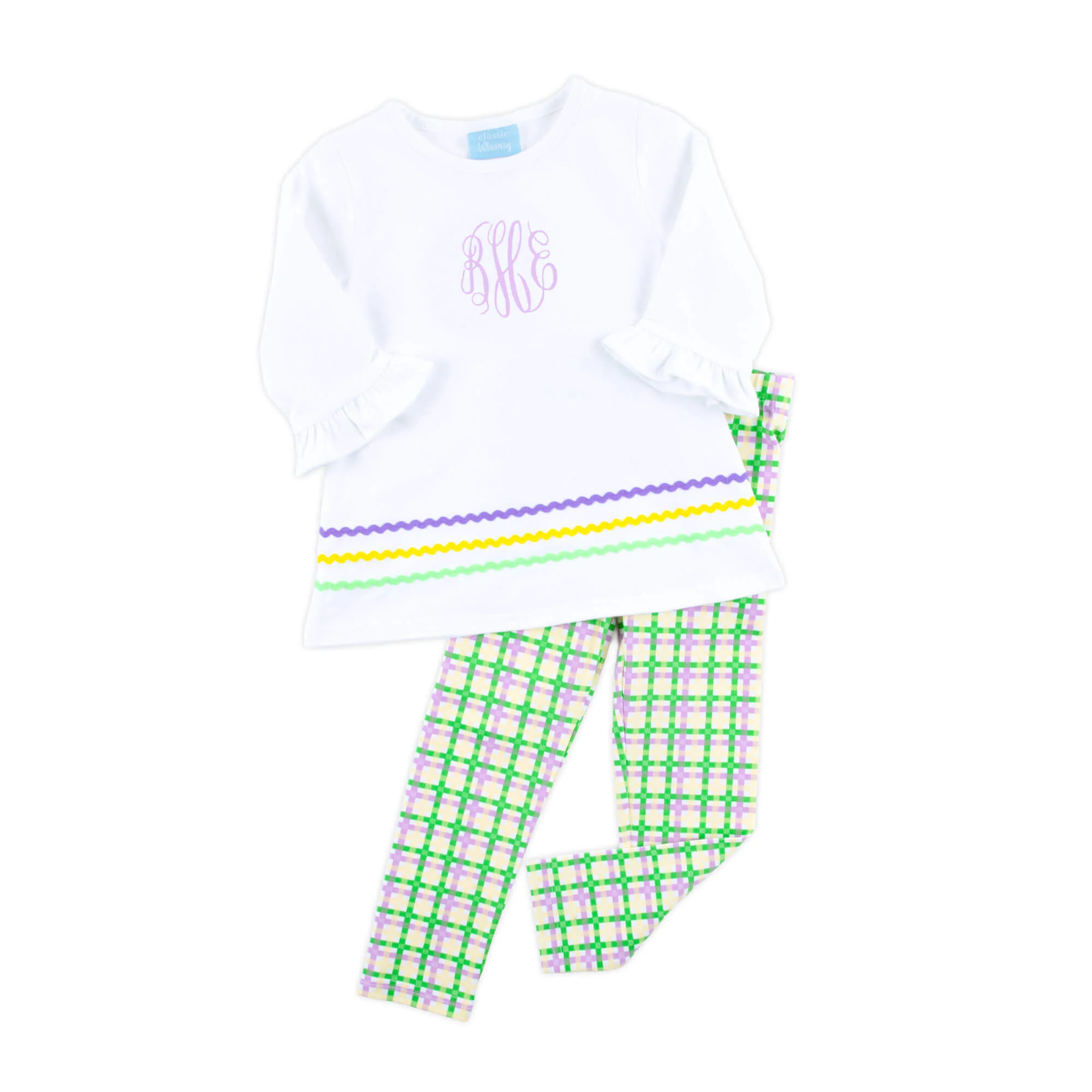 Mardi Gras Plaid Milly Legging Set - Image 2
