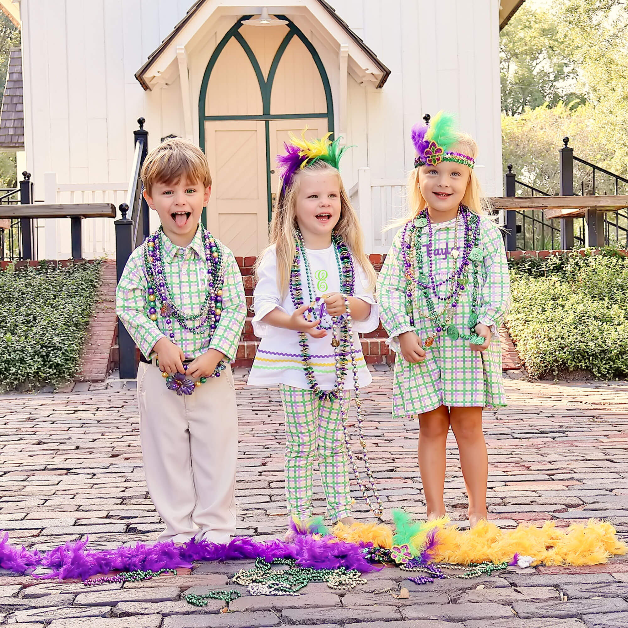 Mardi Gras Plaid Milly Legging Set - Image 3