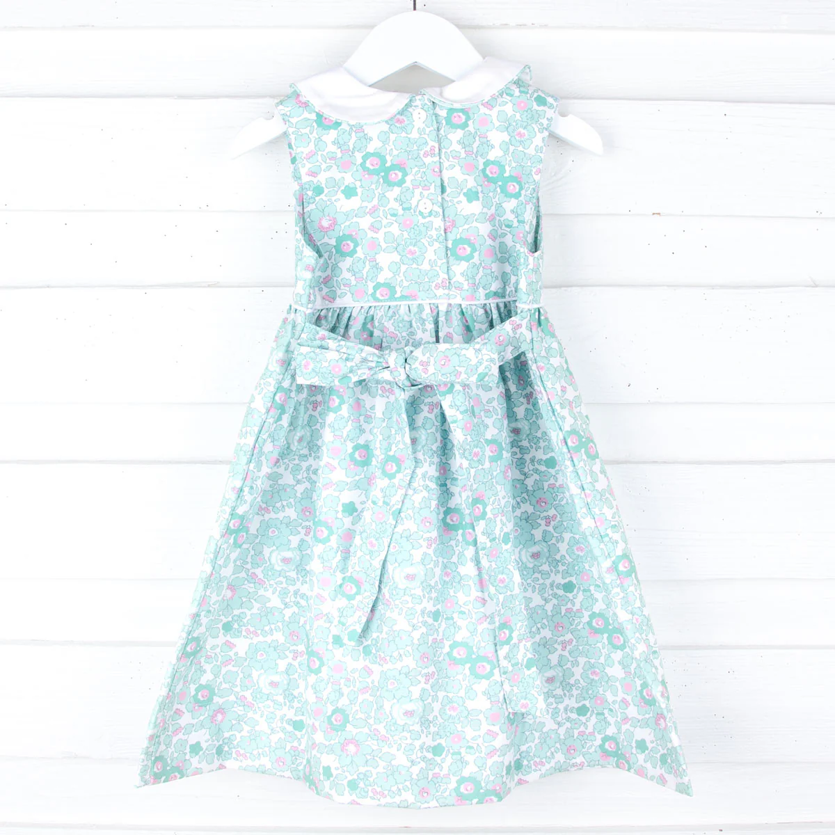 Marie Turquoise Flower Print Dress - Image 2