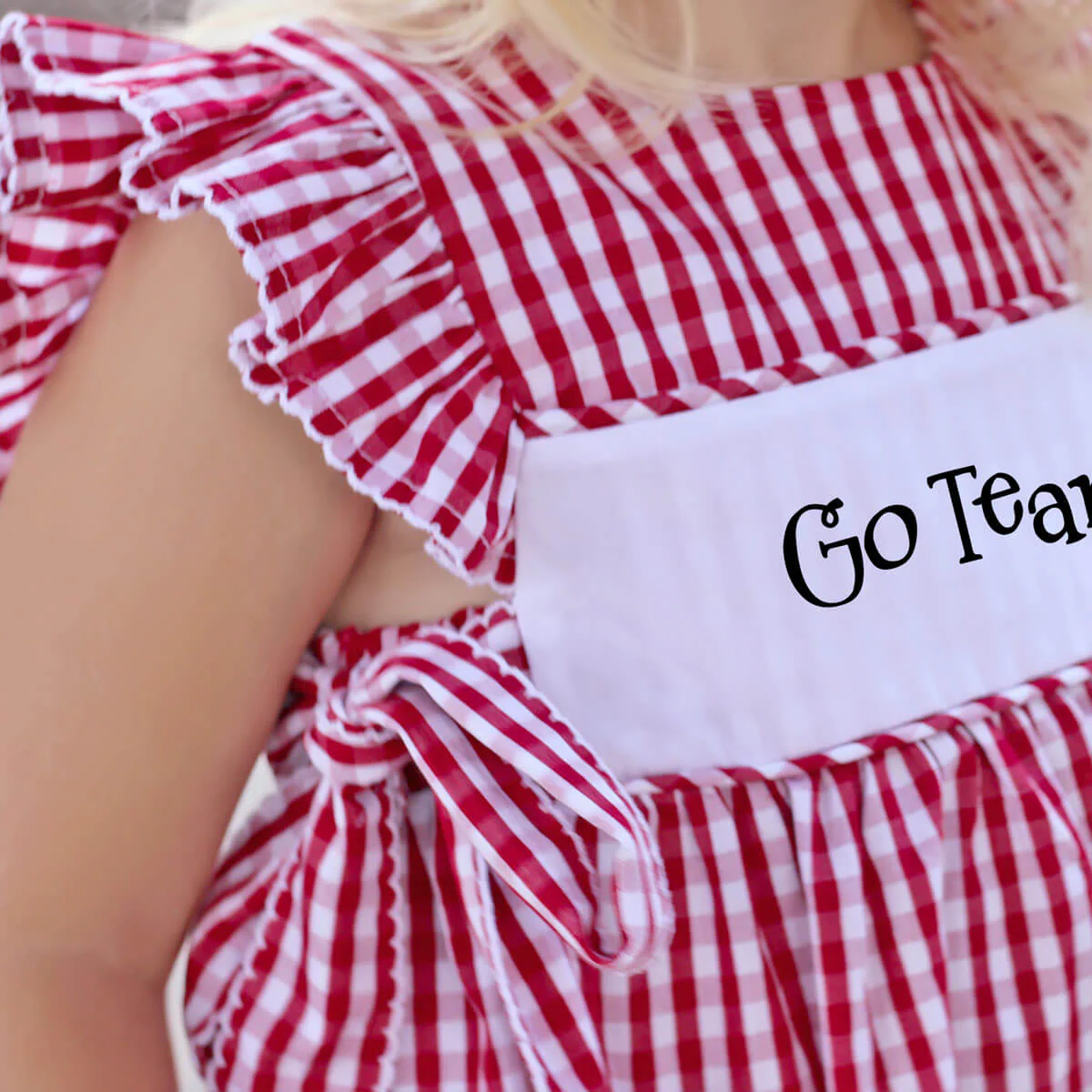 Maroon Gingham Avery Dress - Image 2