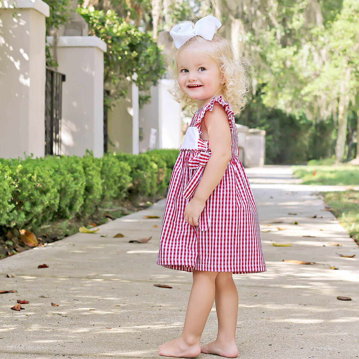 Maroon Gingham Avery Dress - Image 4