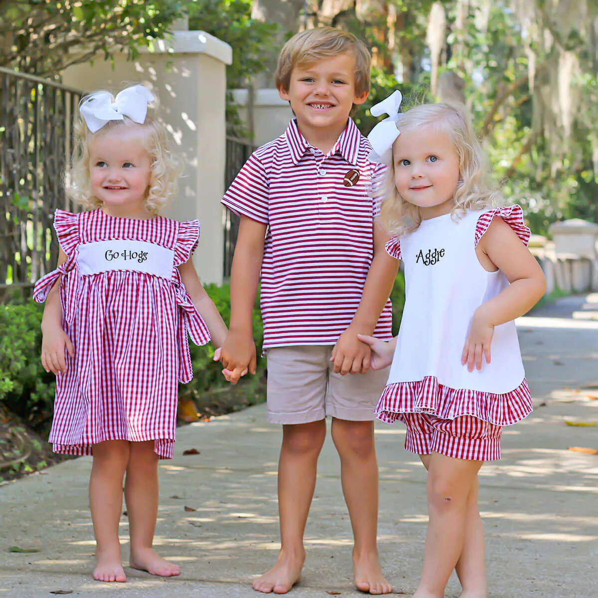 Maroon Gingham Tie Back Short Set - Image 5