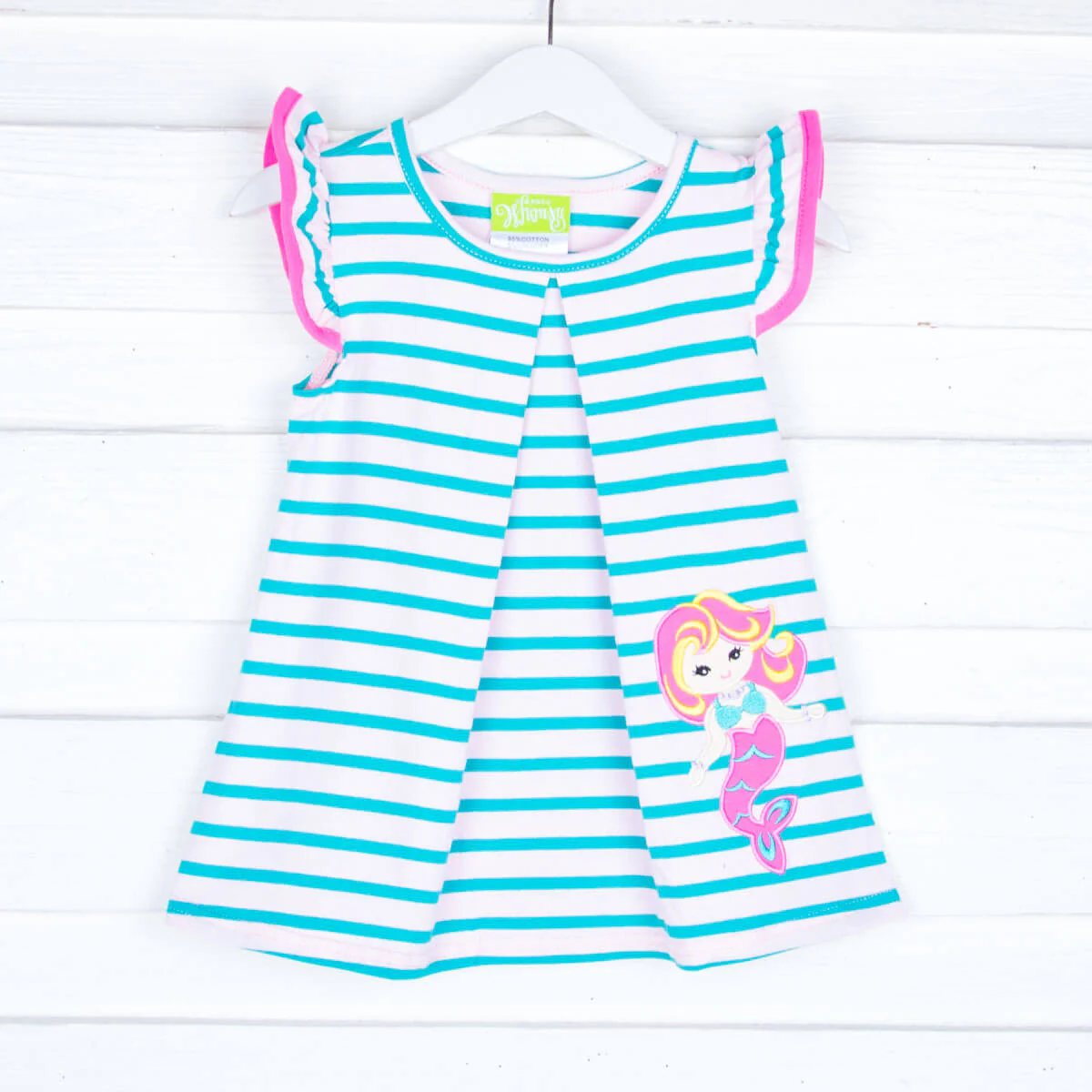 Mermaid Applique Stripe Dress - Image 2