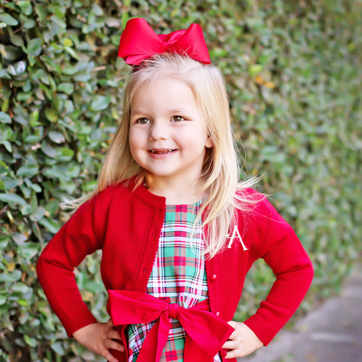 Merry & Bright Plaid Sash Dress - Image 5