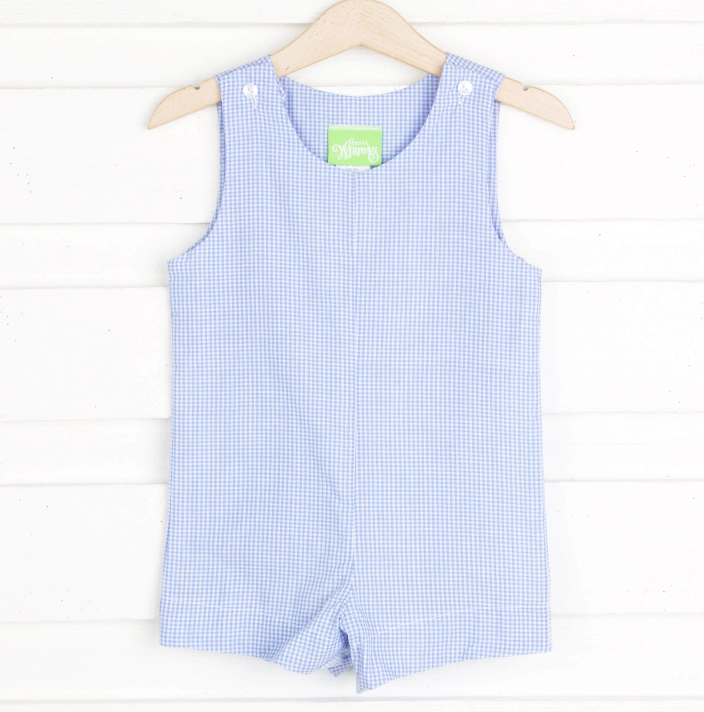 Micro Blue Gingham Jon Jon - Image 2
