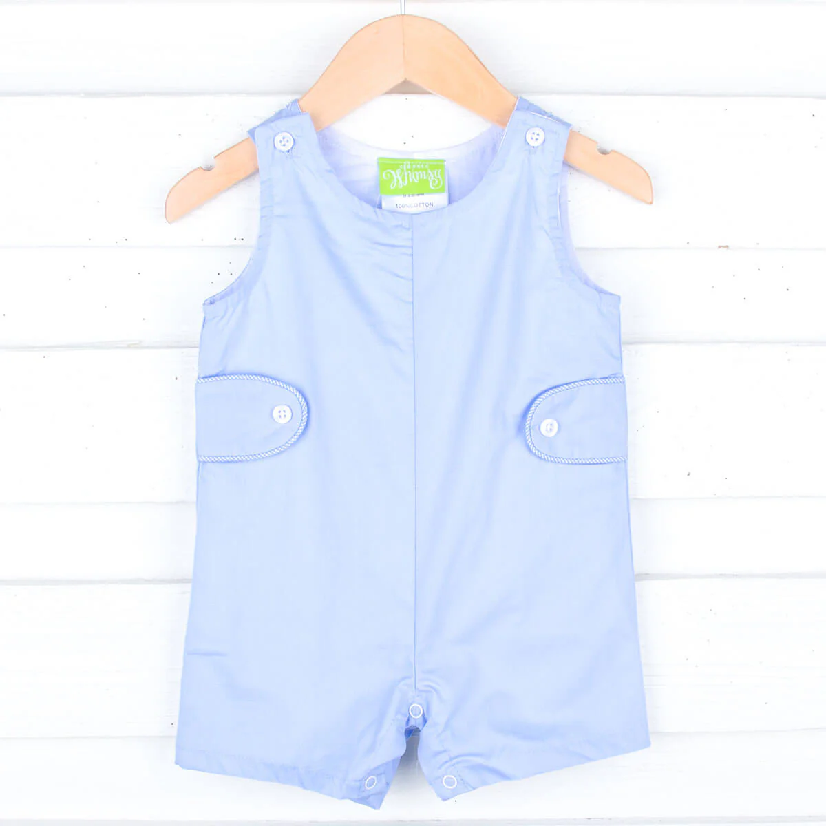 Micro Blue Gingham Jon Jon with Tabs - Image 3
