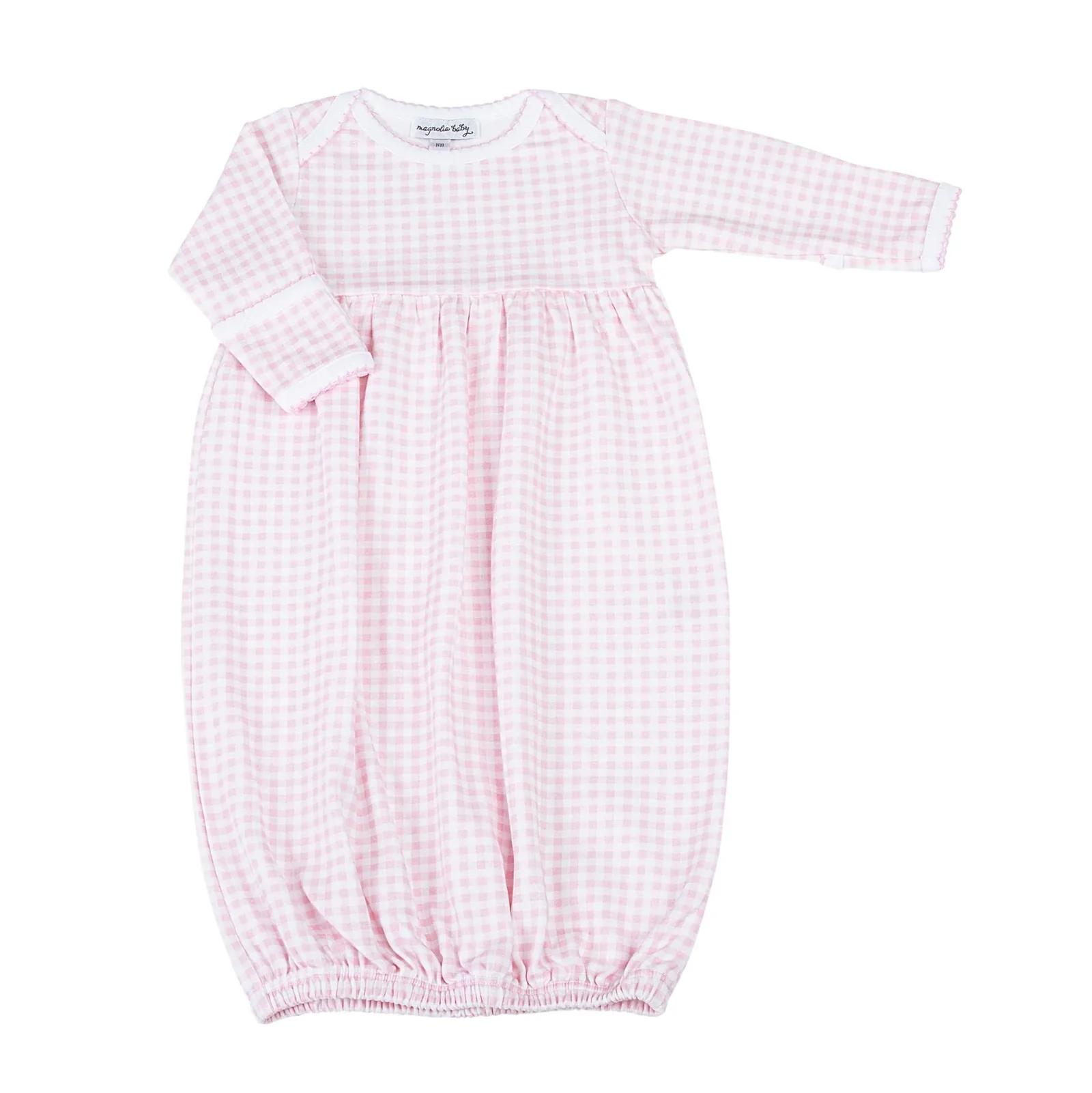 Mini Checks Knit Gathered Gown - Image 3