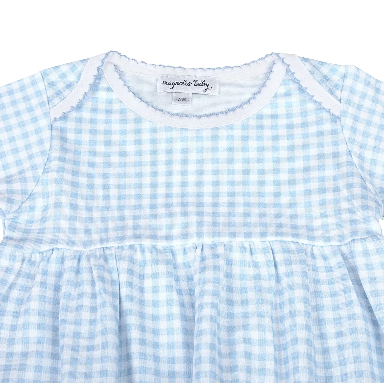 Mini Checks Knit Gathered Gown - Image 4