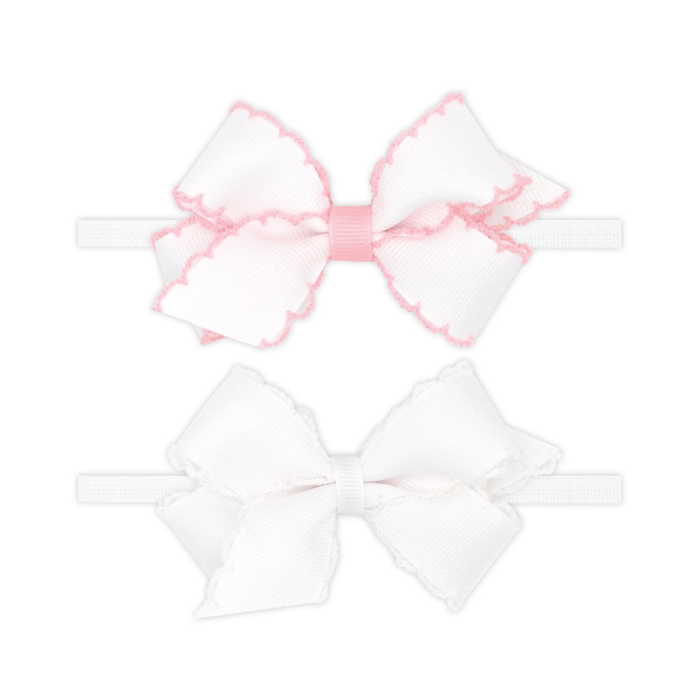 Mini Moonstitch Grosgrain Two Pack Headband Bows - Image 2