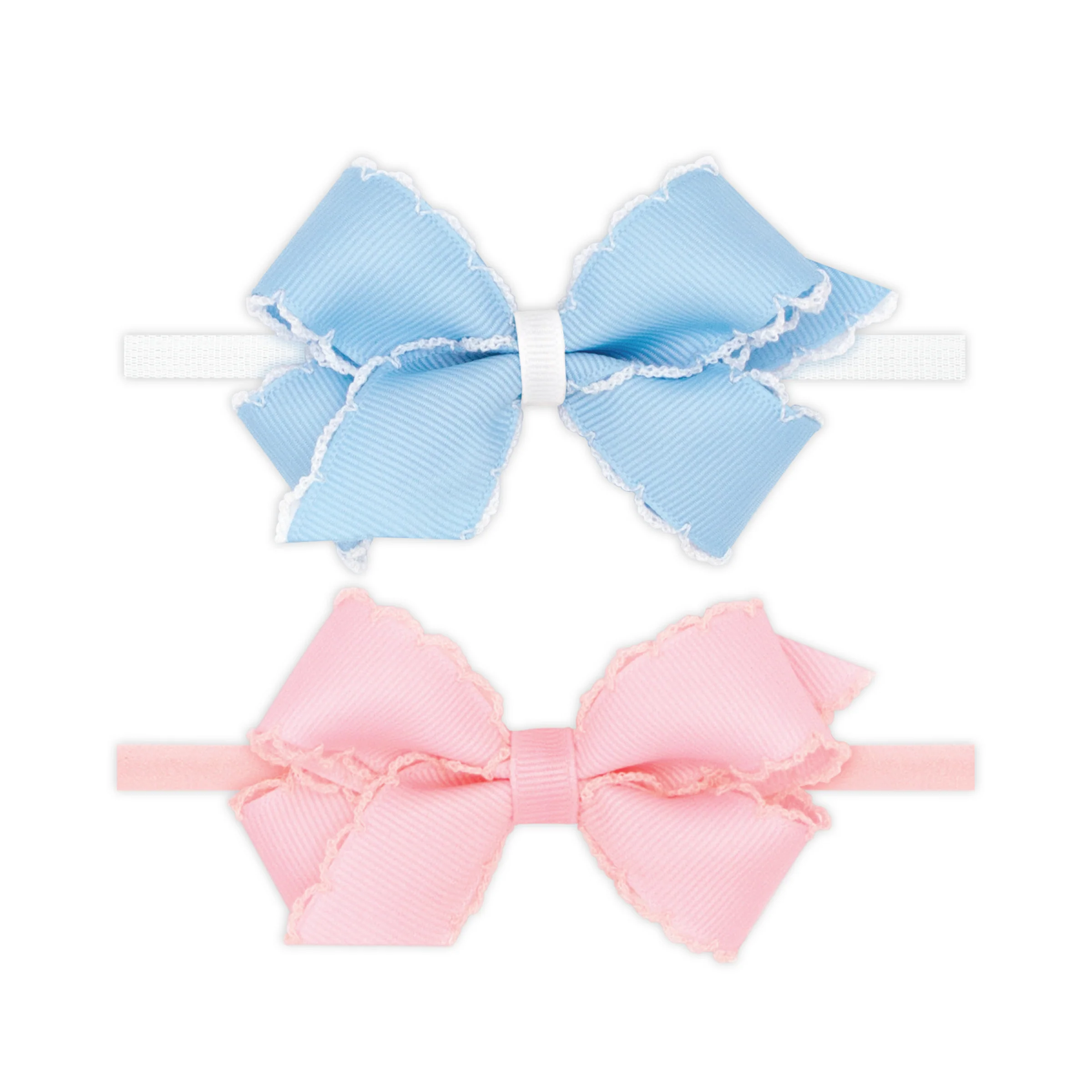 Mini Moonstitch Grosgrain Two Pack Headband Bows - Image 3