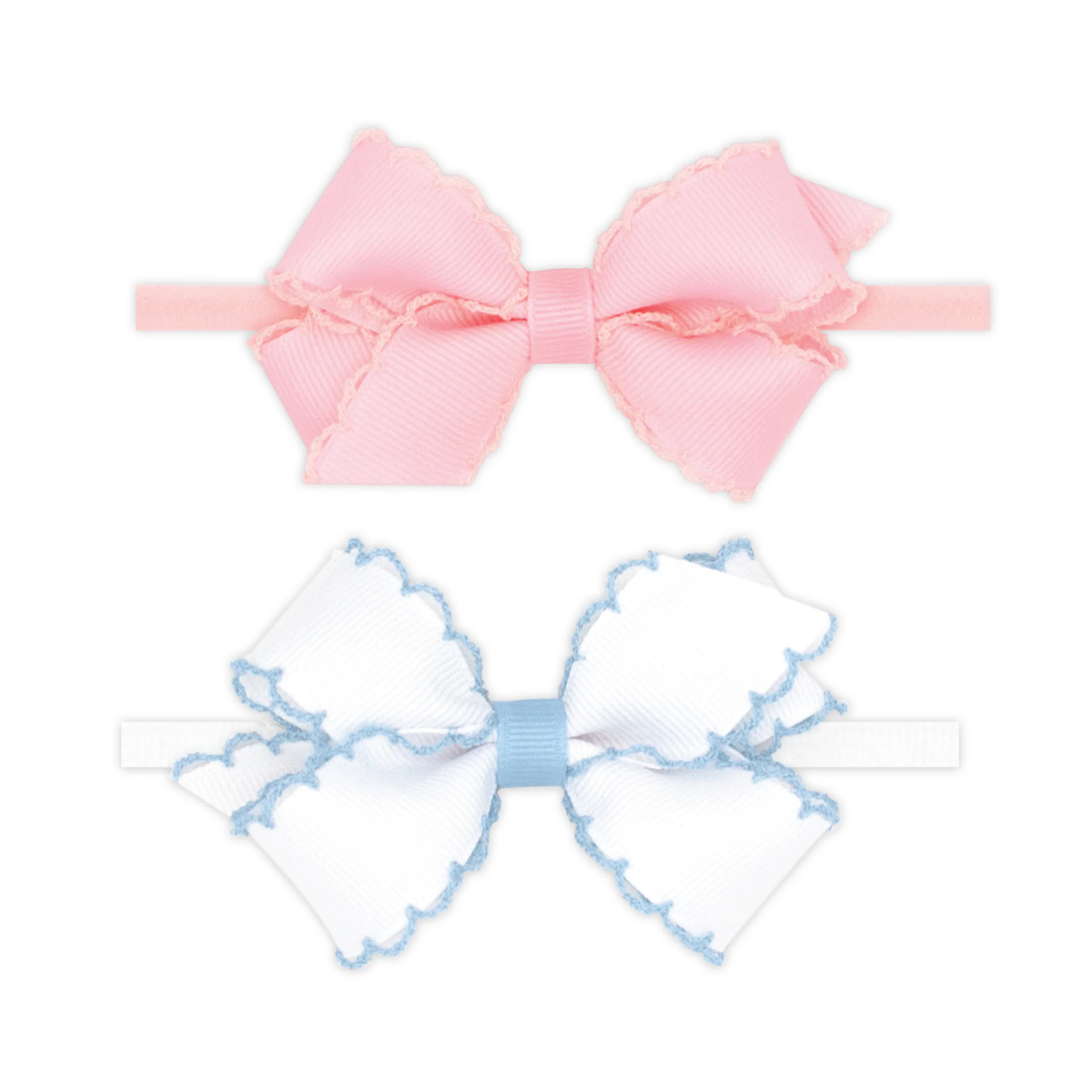 Mini Moonstitch Grosgrain Two Pack Headband Bows - Image 4