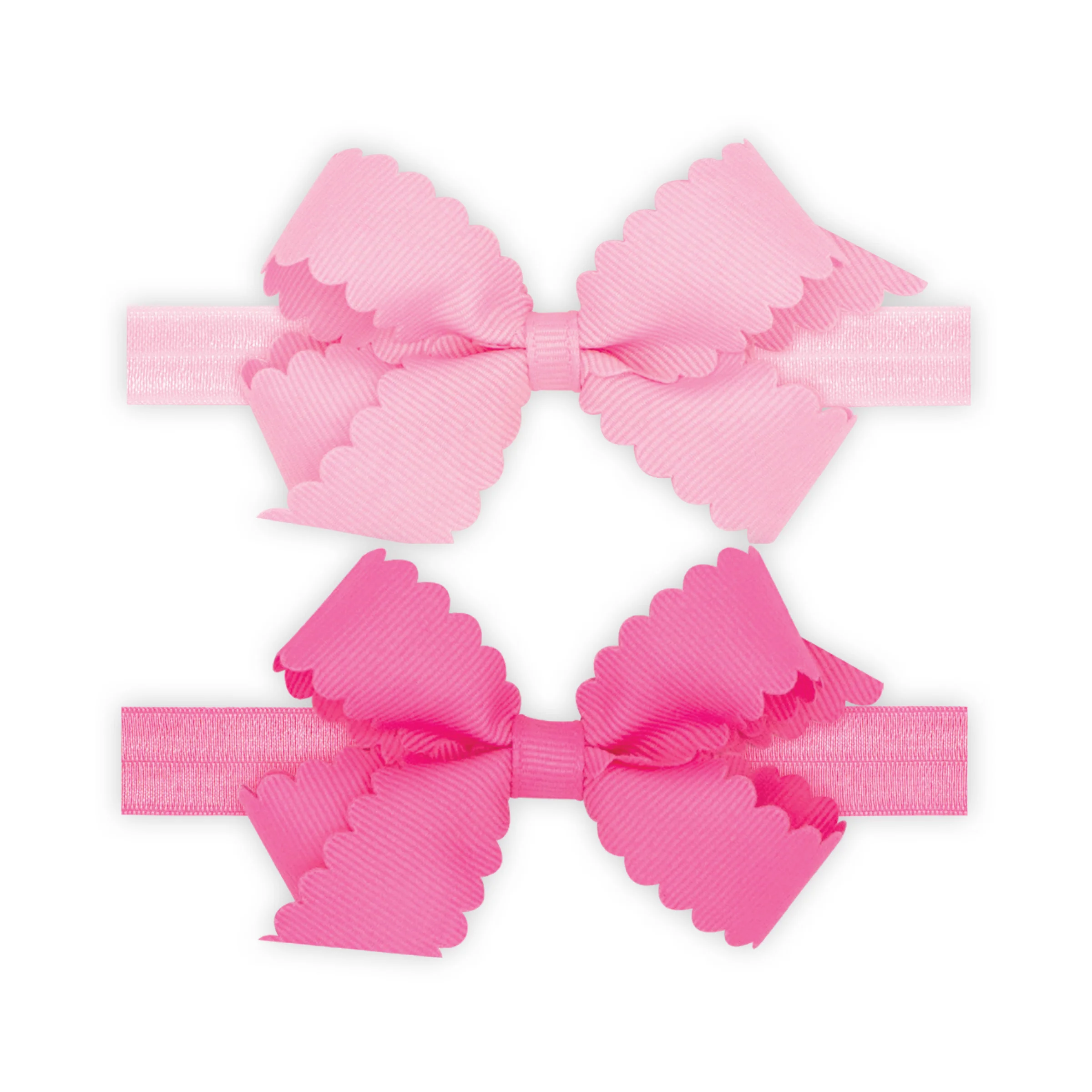 Mini Scalloped Two Pack Headband Bows - Image 3