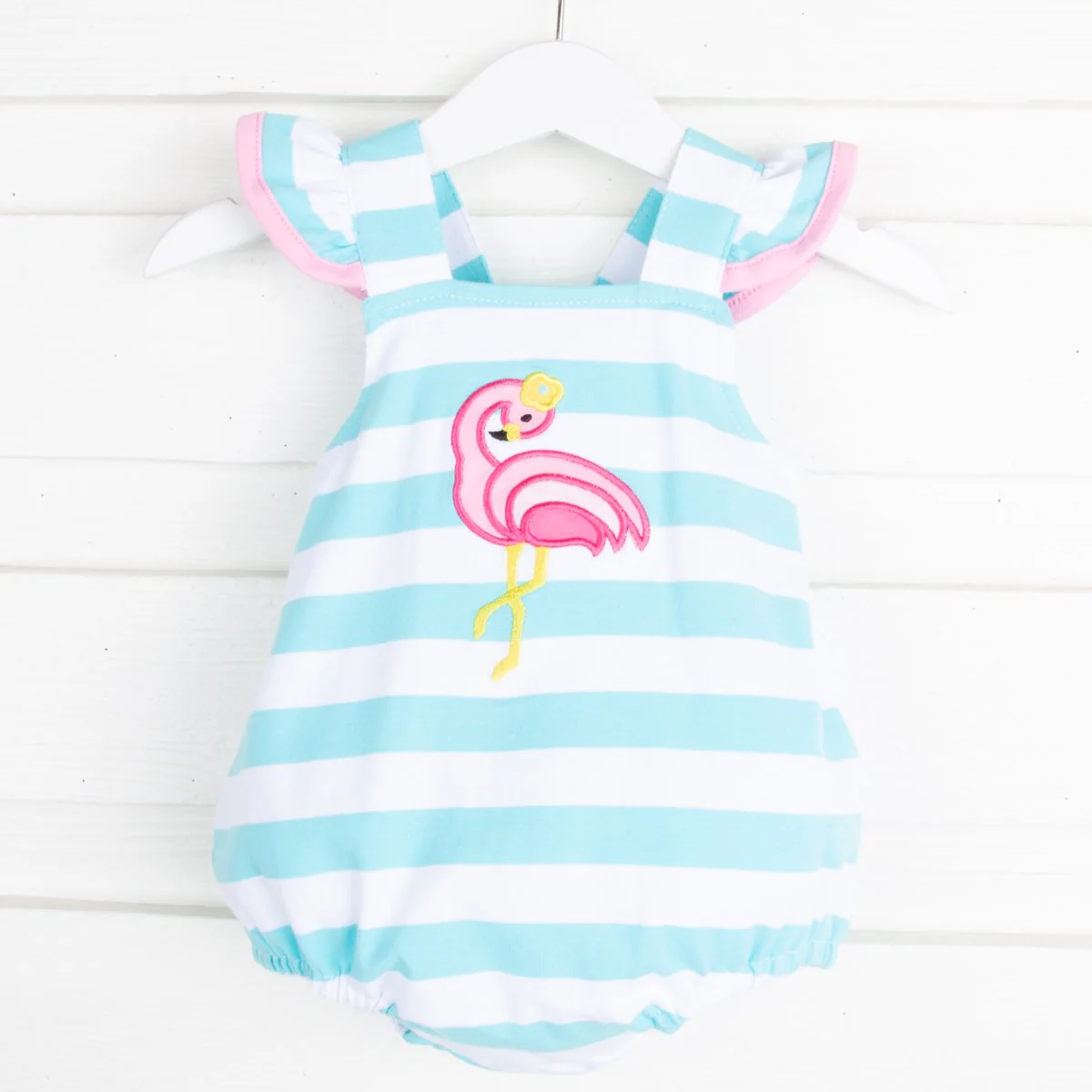 Mint Stripe Flamingo Bubble - Image 2