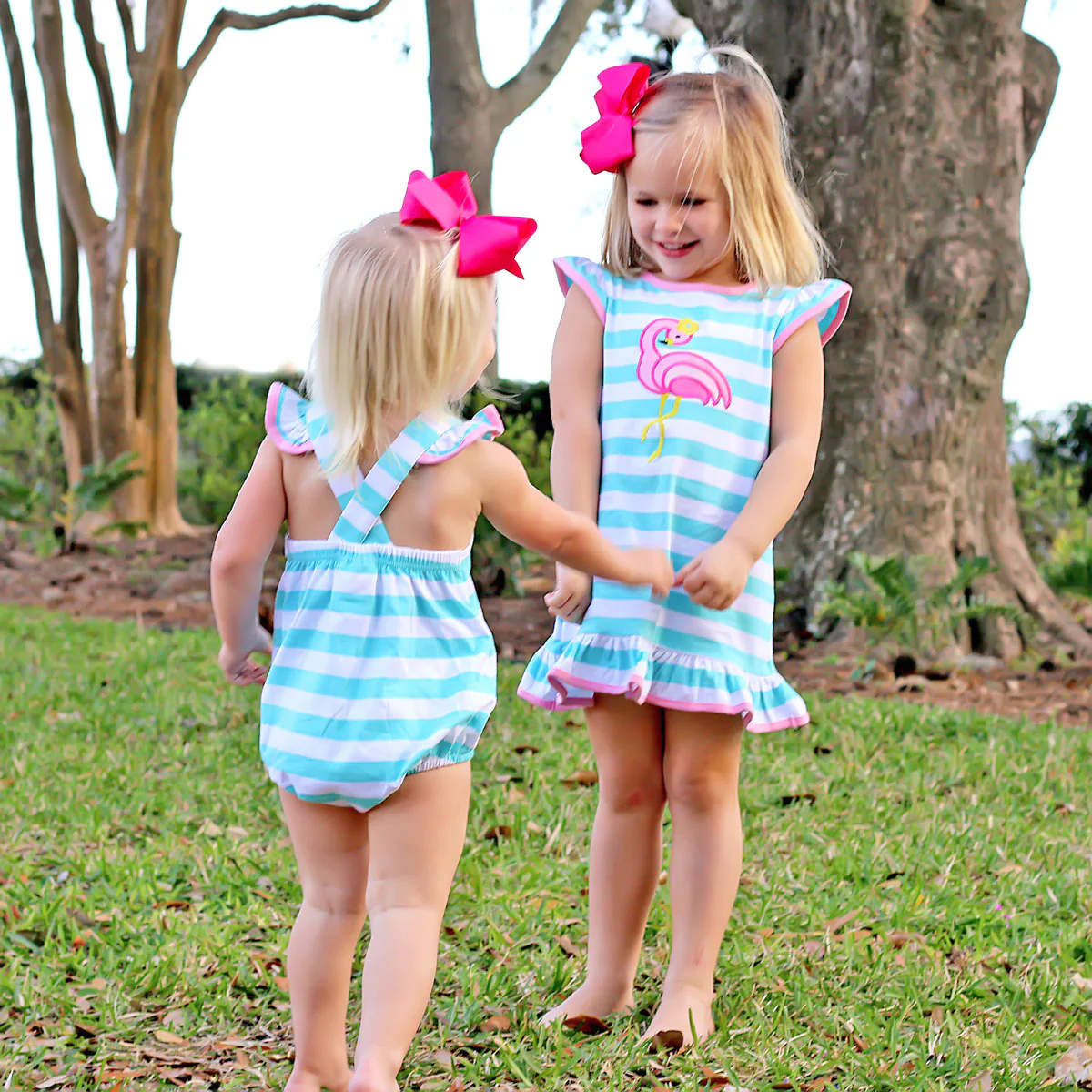 Mint Stripe Flamingo Bubble - Image 4
