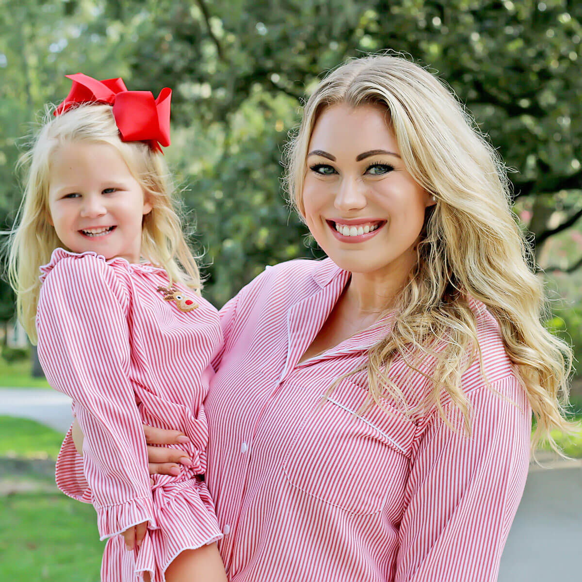 Red Stripe Mom PJ Set - Image 2