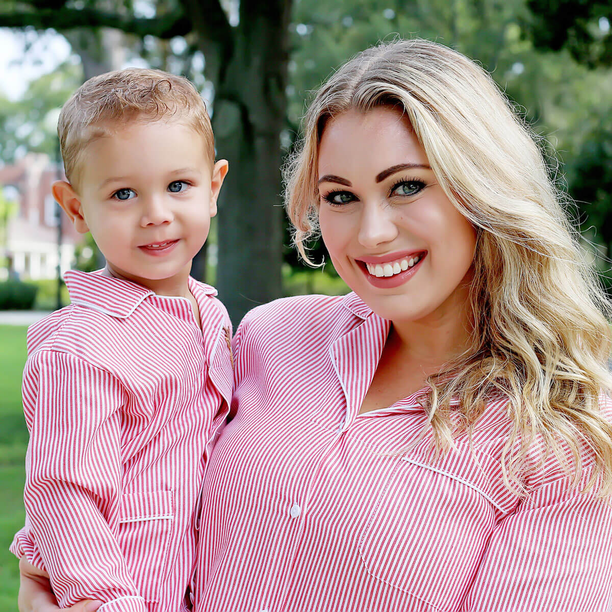Red Stripe Mom PJ Set - Image 4