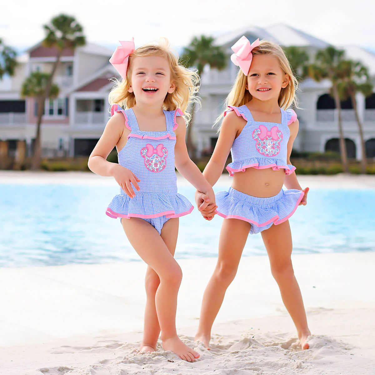 Mouse Ears Blue Gingham Swimsuit - Image 7