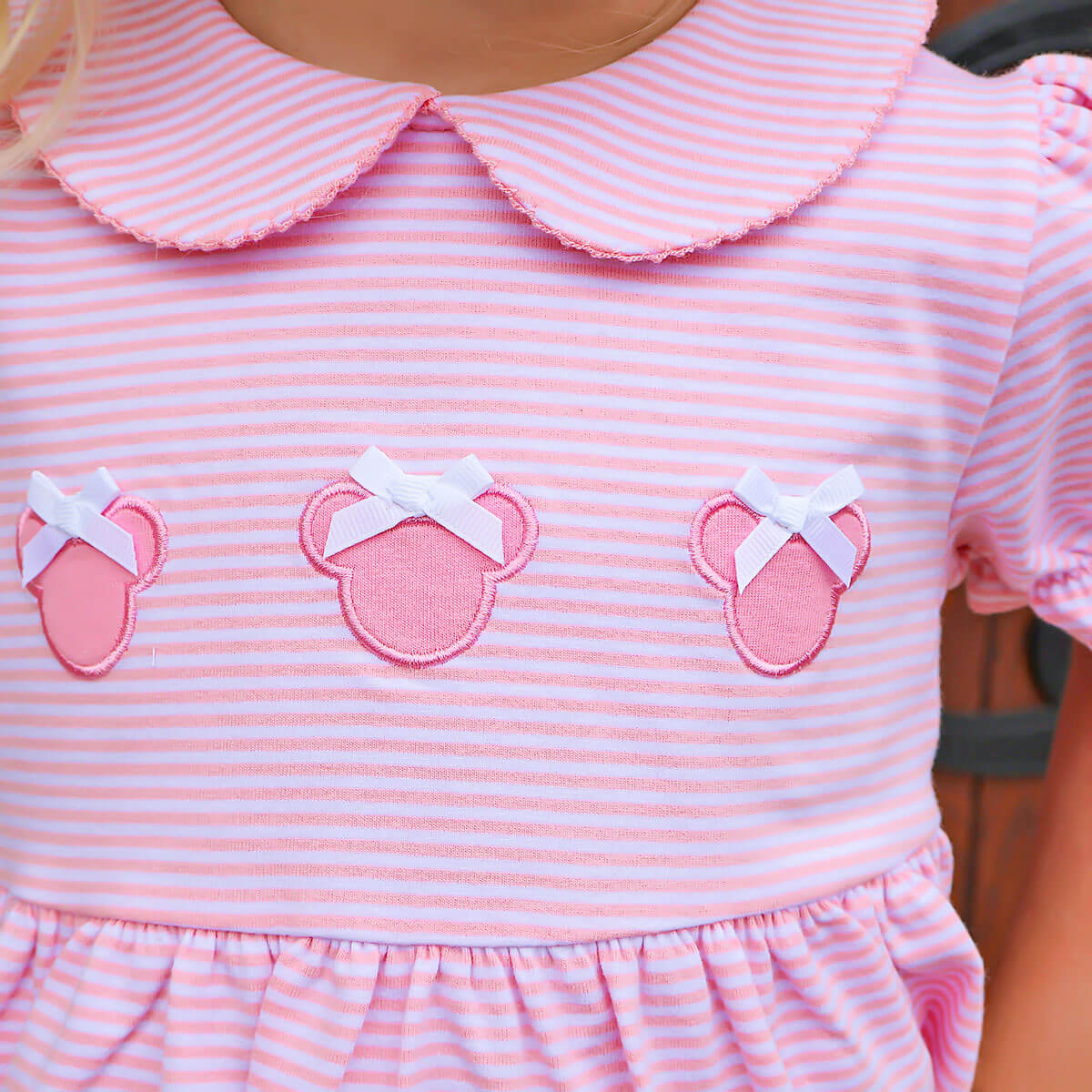 Mouse Ears Pink Stripe Riley Bubble - Image 3