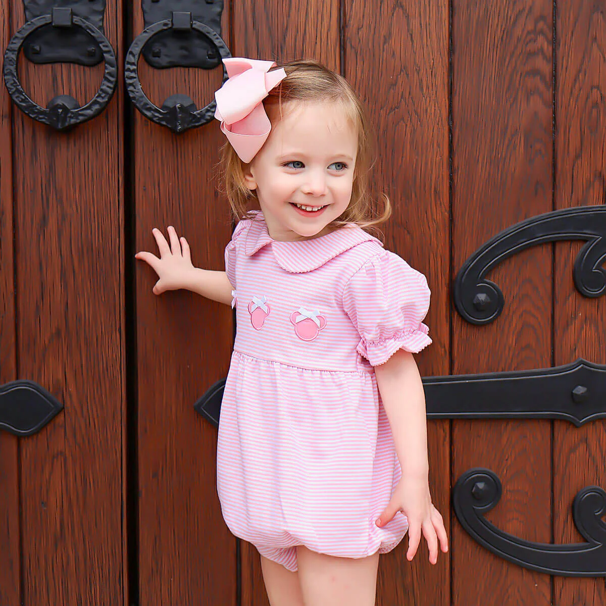 Mouse Ears Pink Stripe Riley Bubble - Image 5