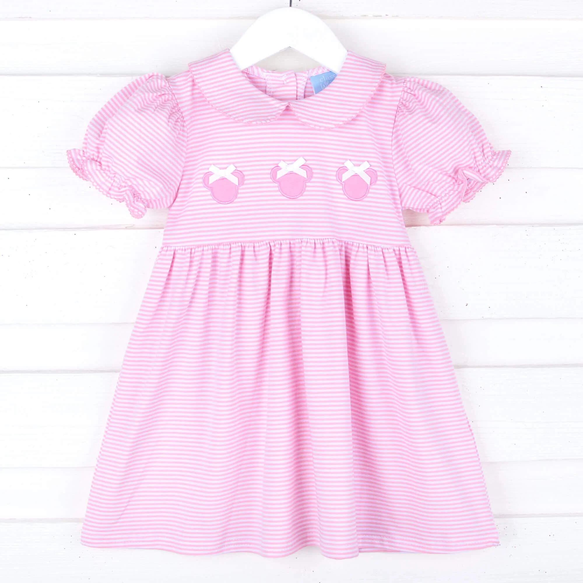 Mouse Ears Pink Stripe Riley Dress - Image 4