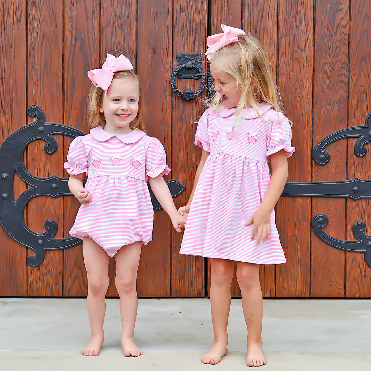 Mouse Ears Pink Stripe Riley Dress - Image 5