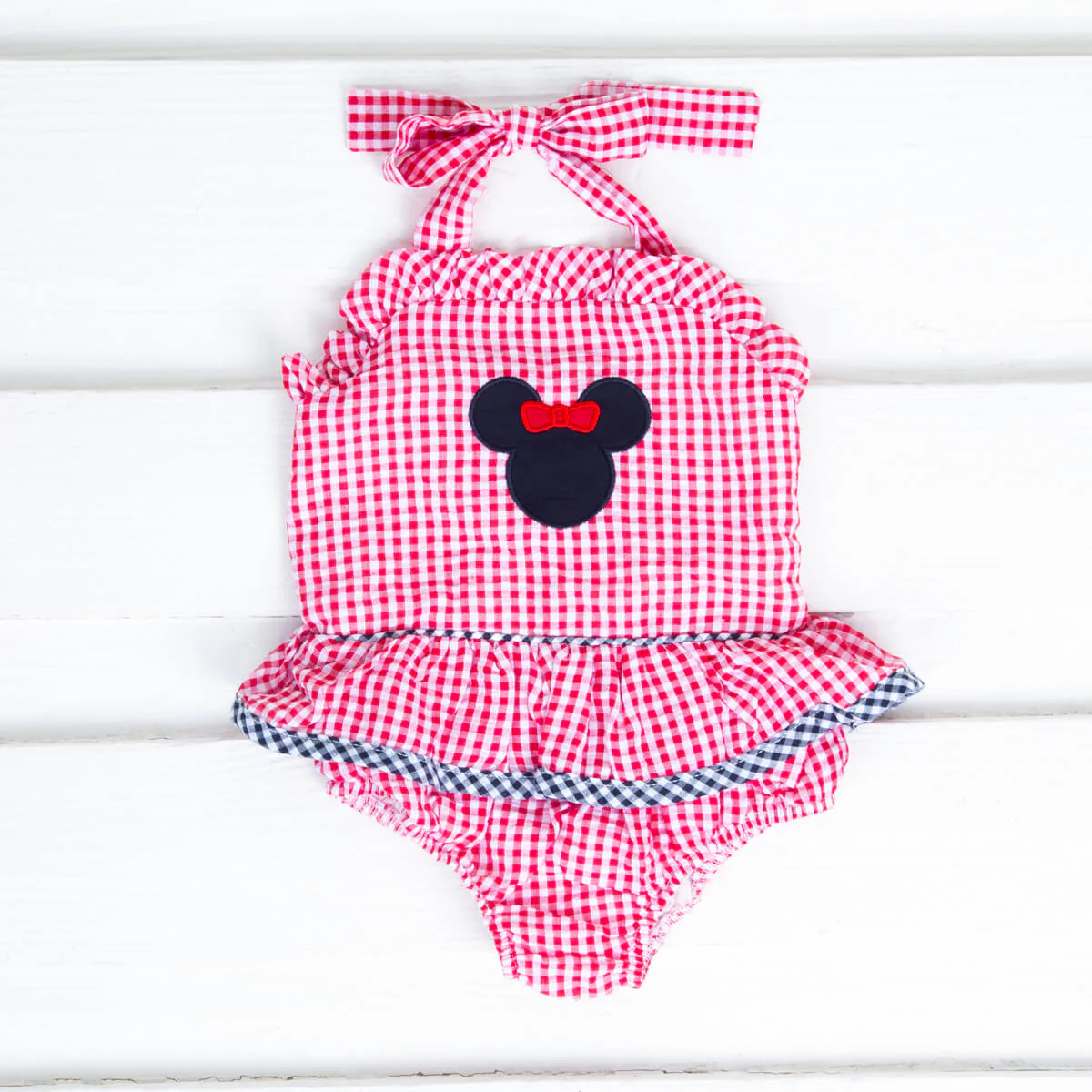 Mouse Ears Red Seersucker Swimsuit - Image 2